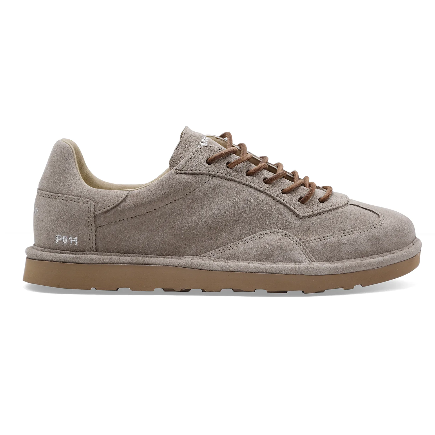 Panchic Sneakers Uomo P011 Grigio In Vera Pelle Scamosciata