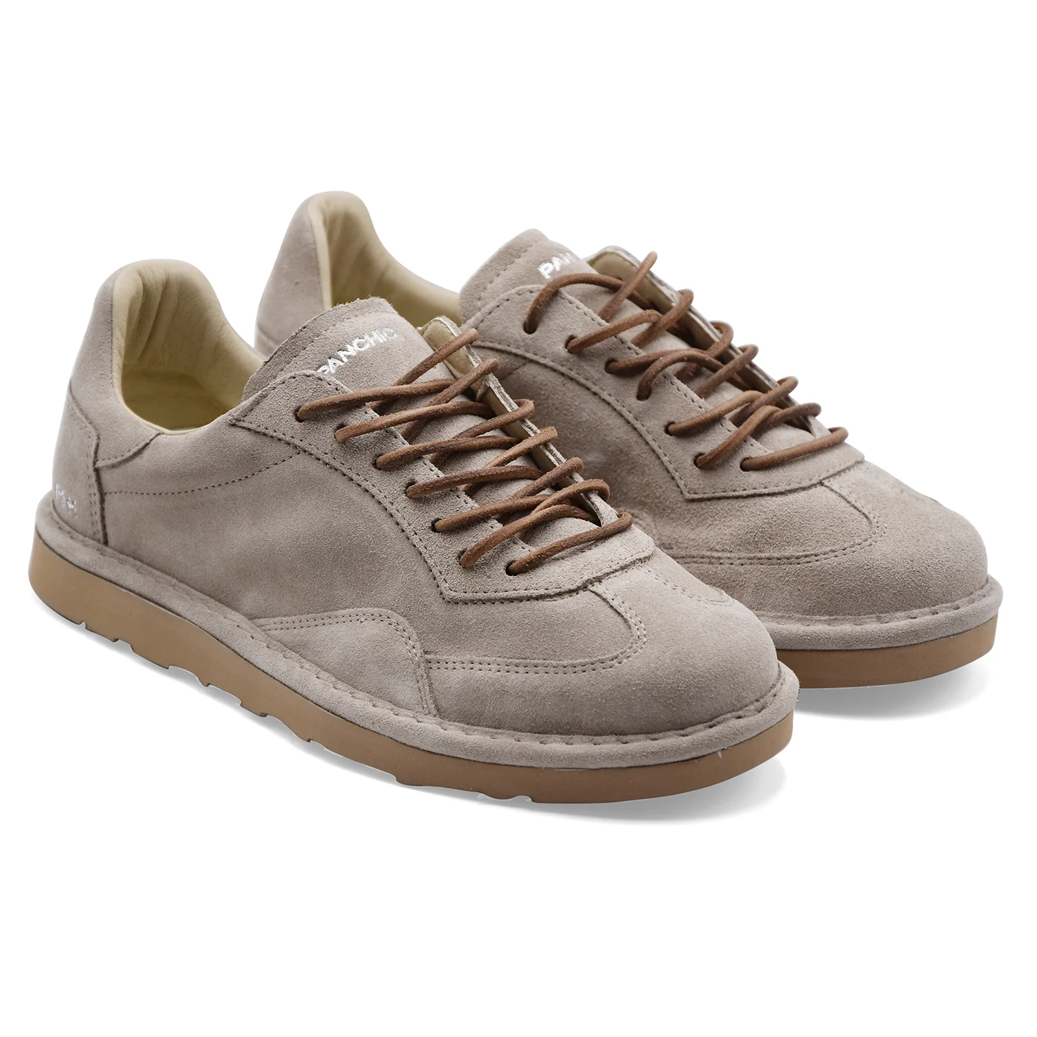 Panchic Sneakers Uomo P011 Grigio In Vera Pelle Scamosciata - Image 2