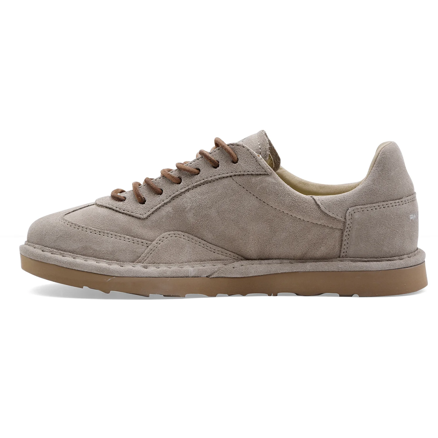 Panchic Sneakers Uomo P011 Grigio In Vera Pelle Scamosciata - Image 3