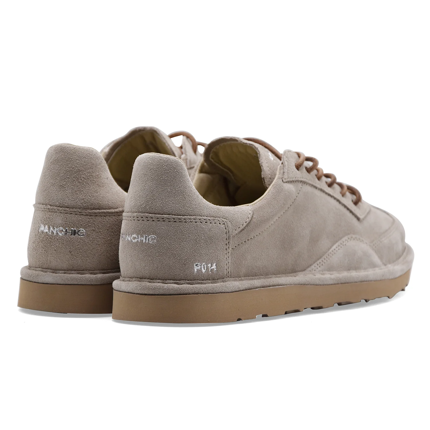 Panchic Sneakers Uomo P011 Grigio In Vera Pelle Scamosciata - Image 4