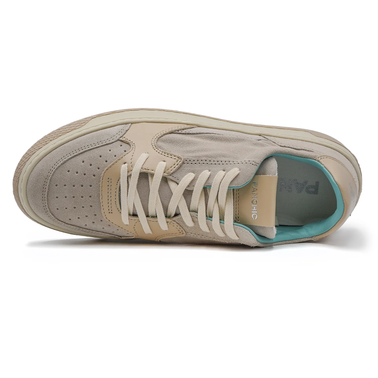 Sneakers Panchic Linea Basket P02 Uomo Grigio Con Logo Posteriore - Image 4