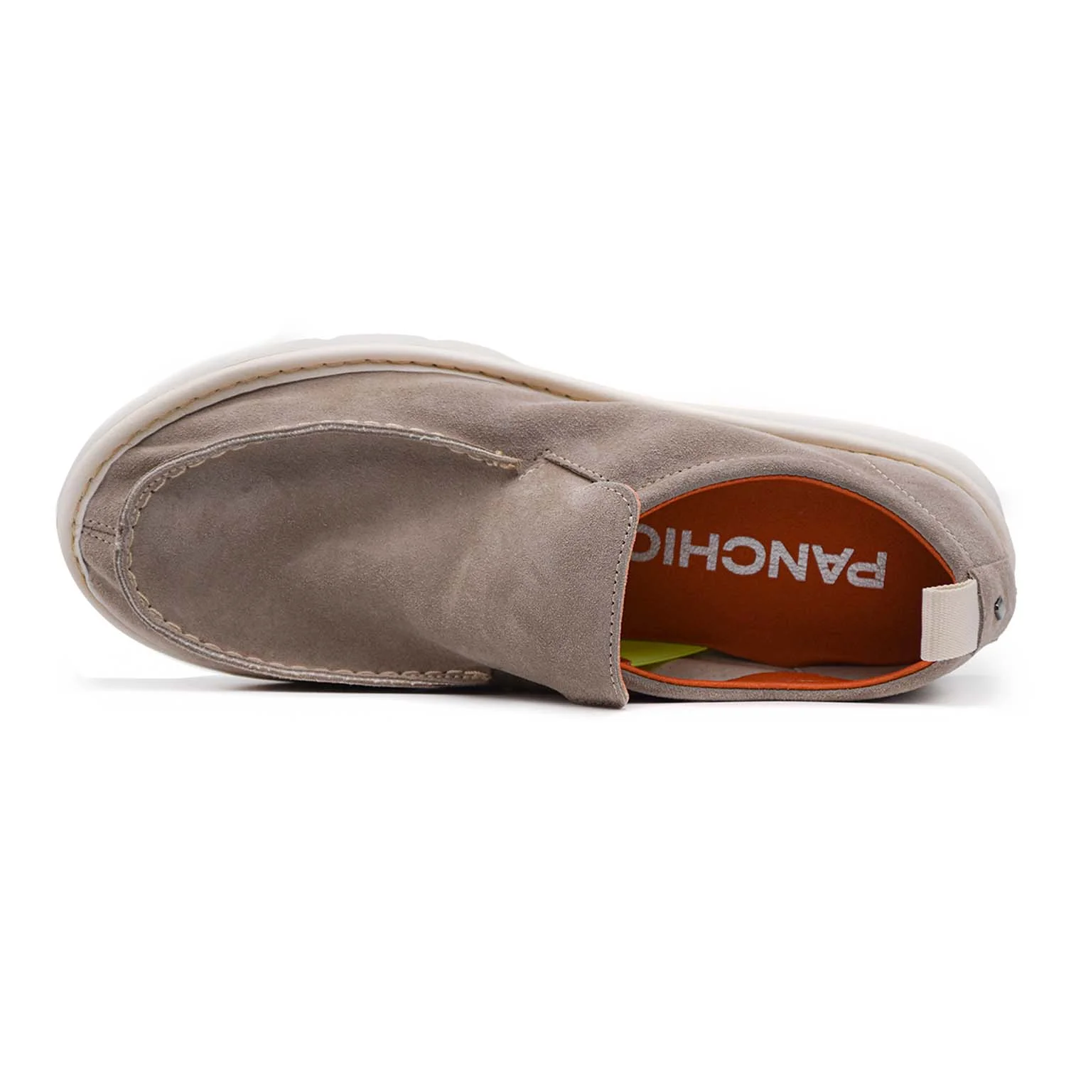 Mocassino Panchic Uomo Taupe Con Elastici Per Agevolare Movimenti - Image 3