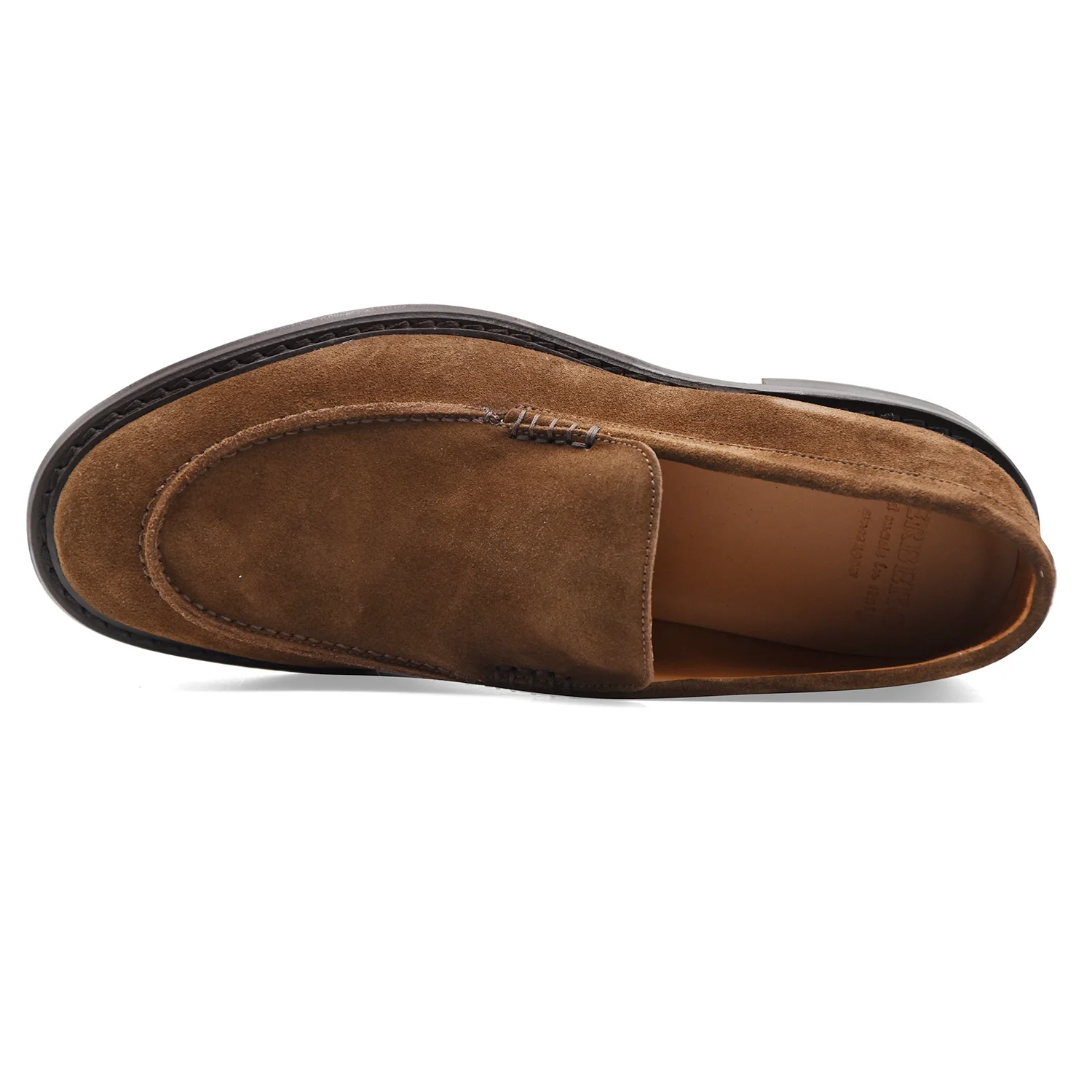 Mocassini Uomo Cerbero PC 3 In Camoscio Marrone Made In Italy - Image 3
