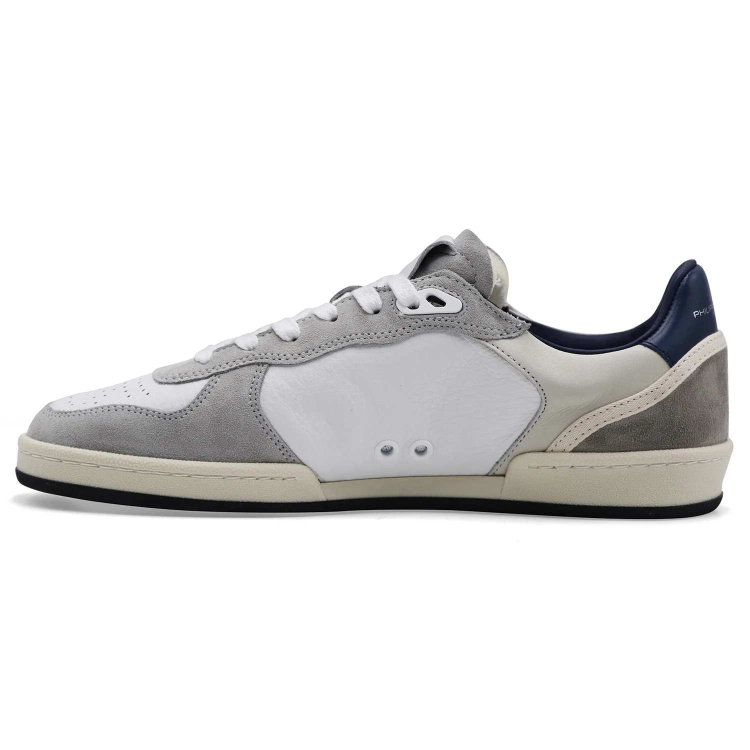 Sneakers Uomo Philippe Model PGAL LOW In Pelle Bianca E Grigia - Image 3