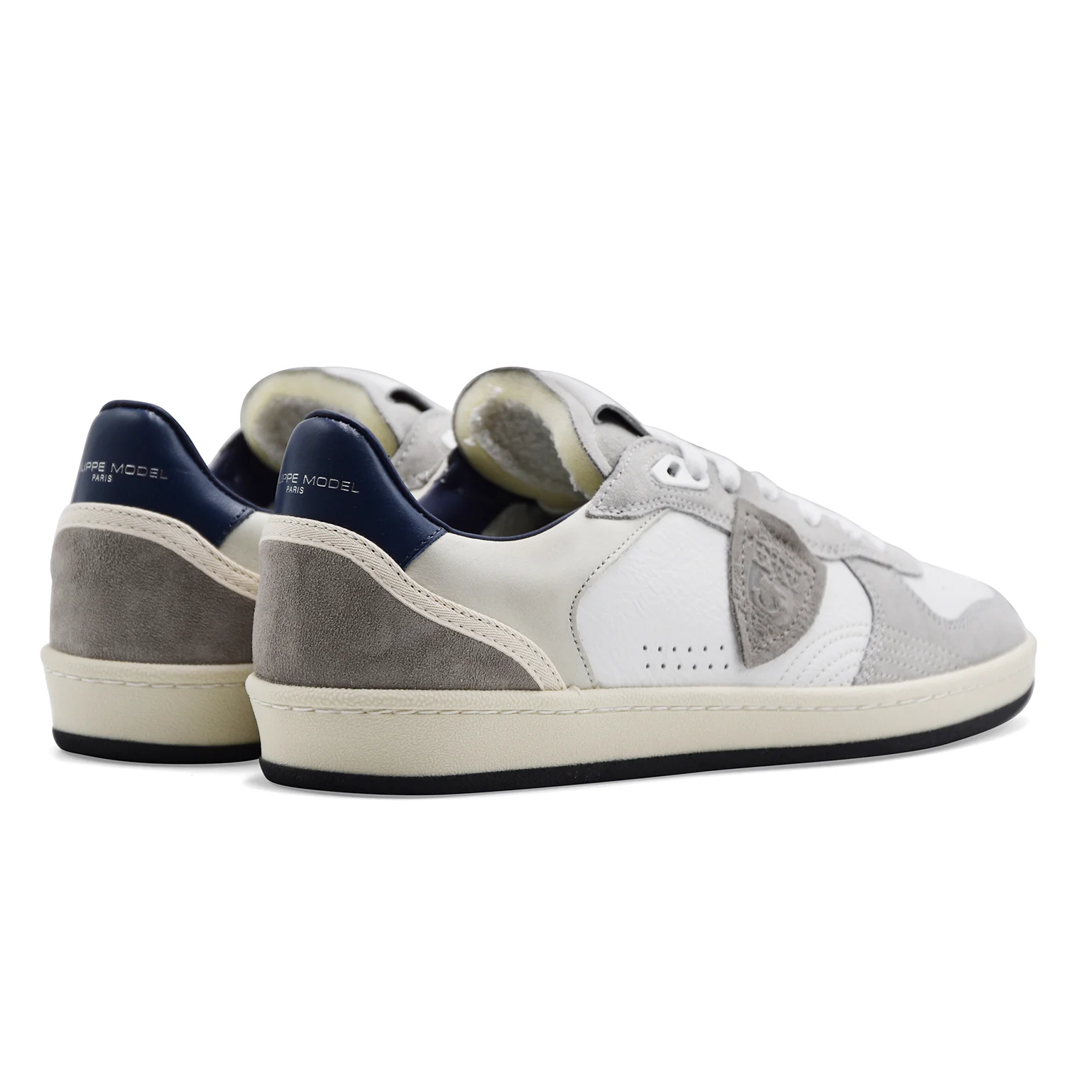 Sneakers Uomo Philippe Model PGAL LOW In Pelle Bianca E Grigia - Image 5