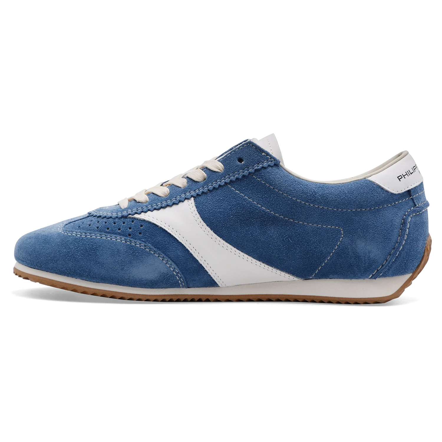 Sneakers Philippe Model Donna PLANCHE LOW In Camoscio Blu Denim - Image 5