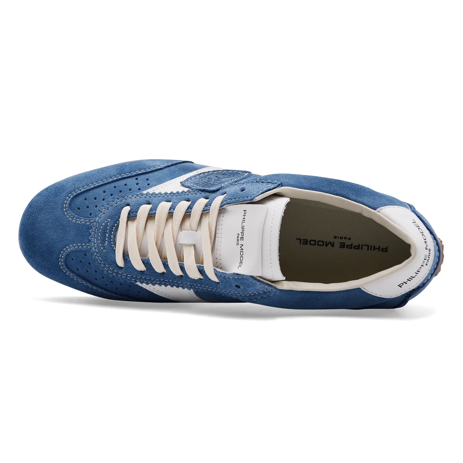 Sneakers Uomo Philippe Model PLANCHE LOW Pelle Scamosciata Blu - Image 3