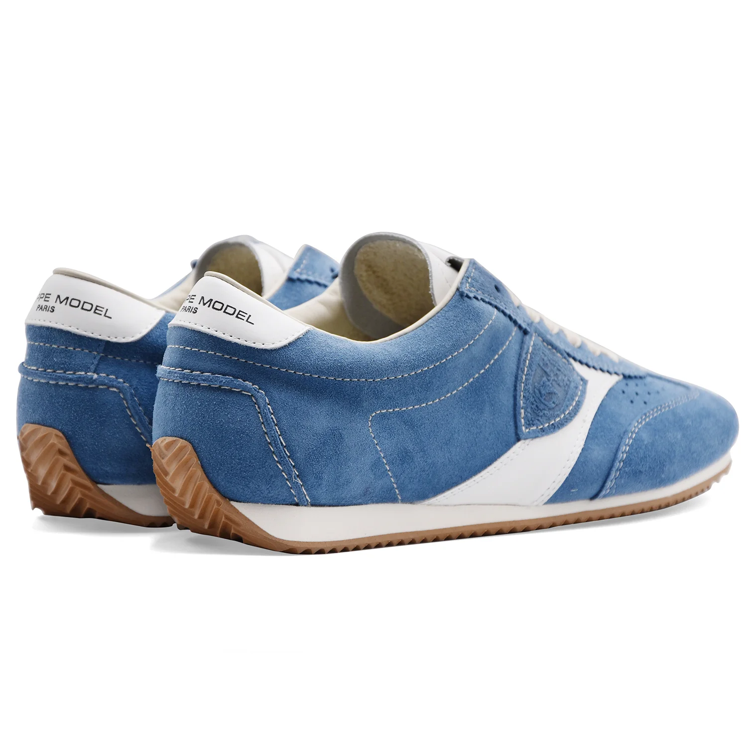 Sneakers Uomo Philippe Model PLANCHE LOW Pelle Scamosciata Blu - Image 4