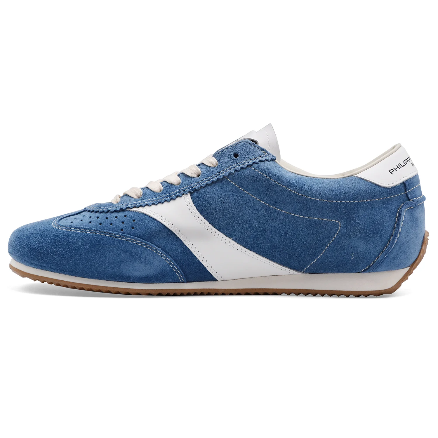 Sneakers Uomo Philippe Model PLANCHE LOW Pelle Scamosciata Blu - Image 5