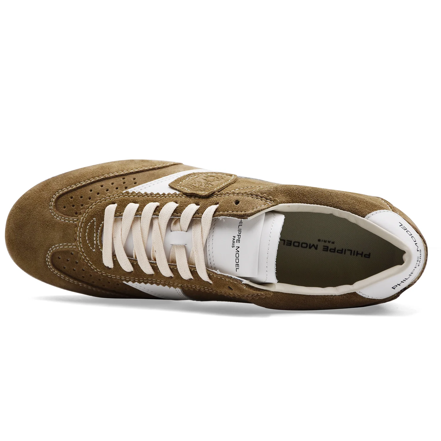 Sneakers Philippe Model Uomo PLANCHE LOW In Camoscio Militare - Image 3