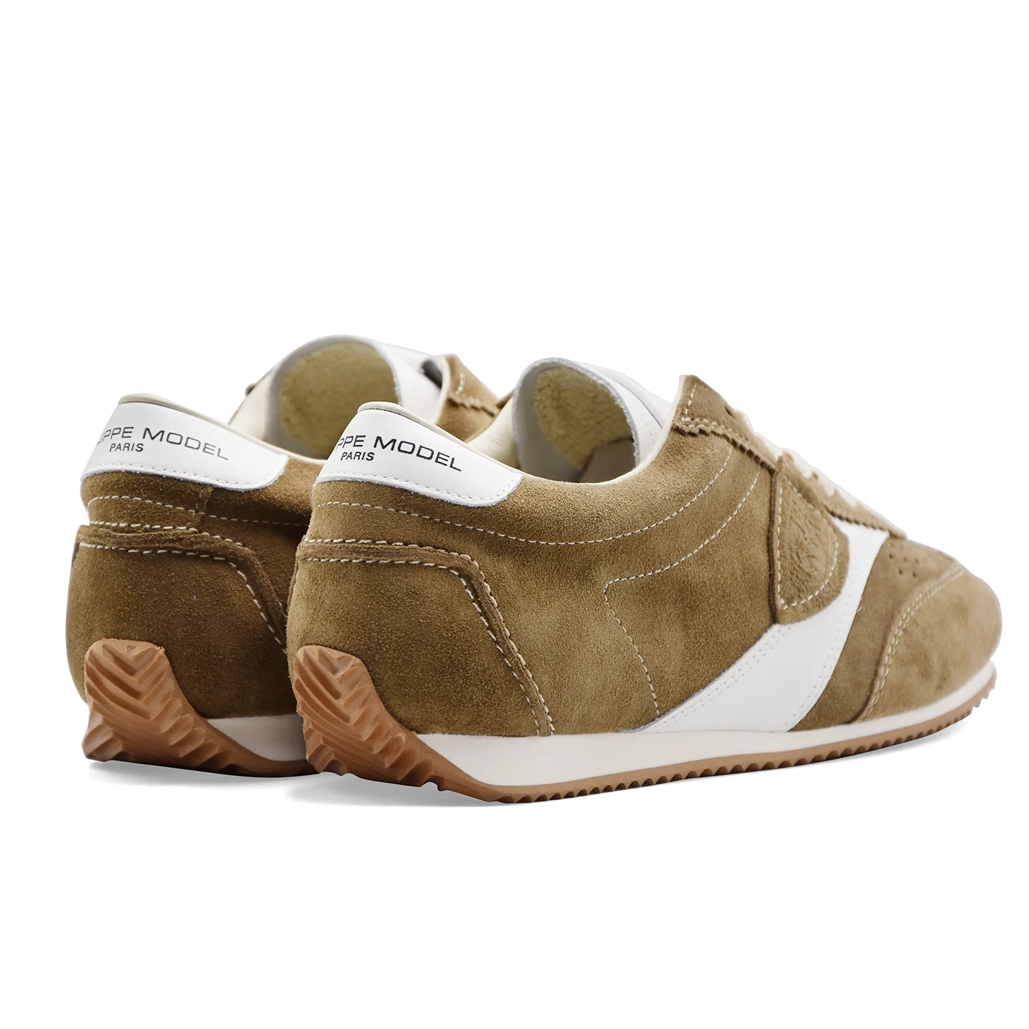 Sneakers Philippe Model Uomo PLANCHE LOW In Camoscio Militare - Image 4
