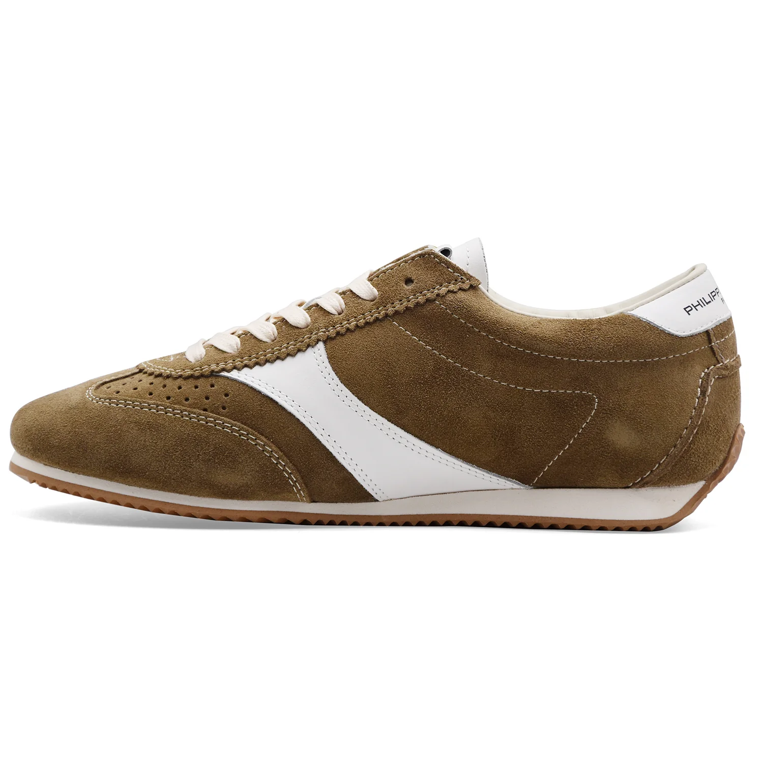 Sneakers Philippe Model Uomo PLANCHE LOW In Camoscio Militare - Image 5