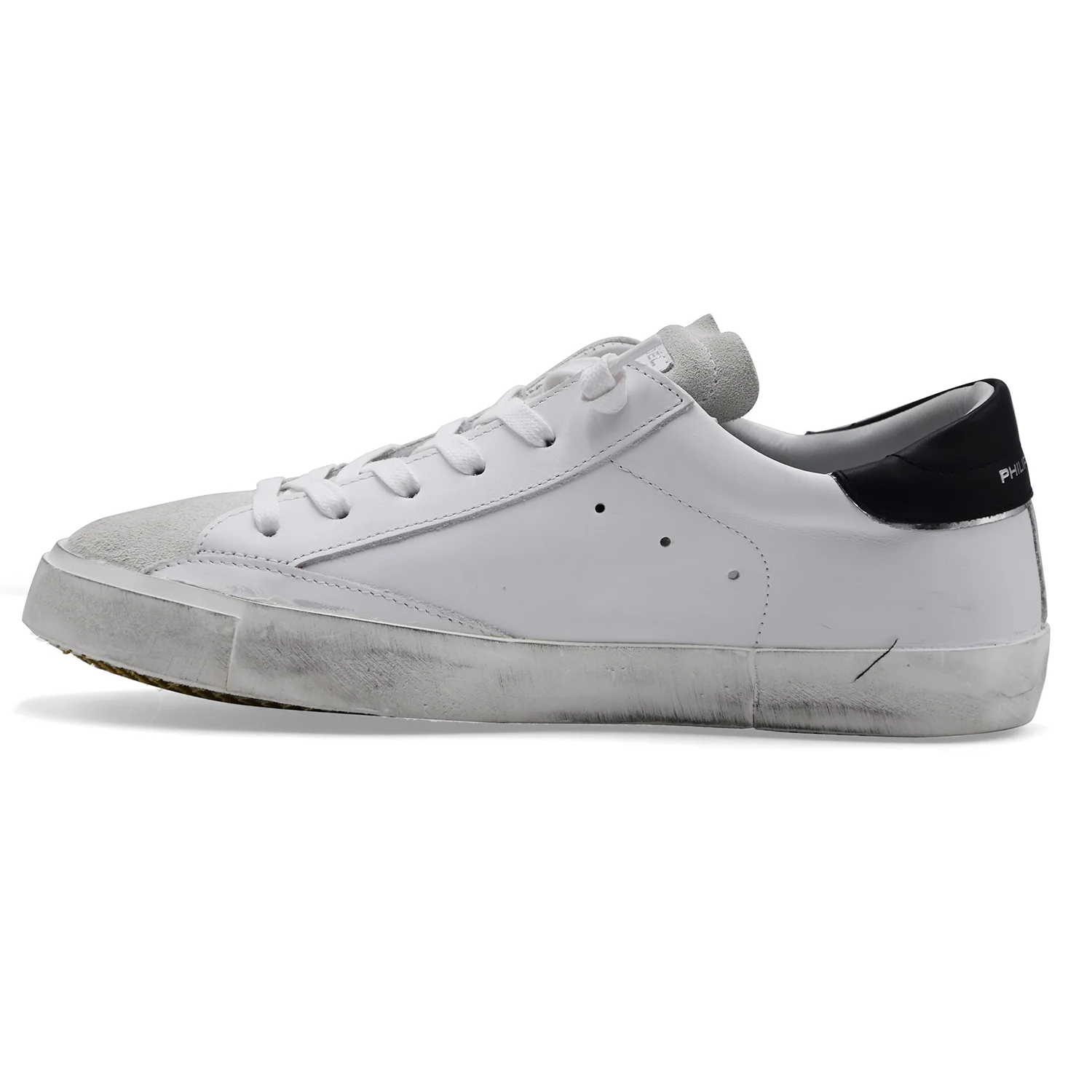 Sneakers Philippe Model Uomo PRSX Bianco Trattamento Vintage - Image 3