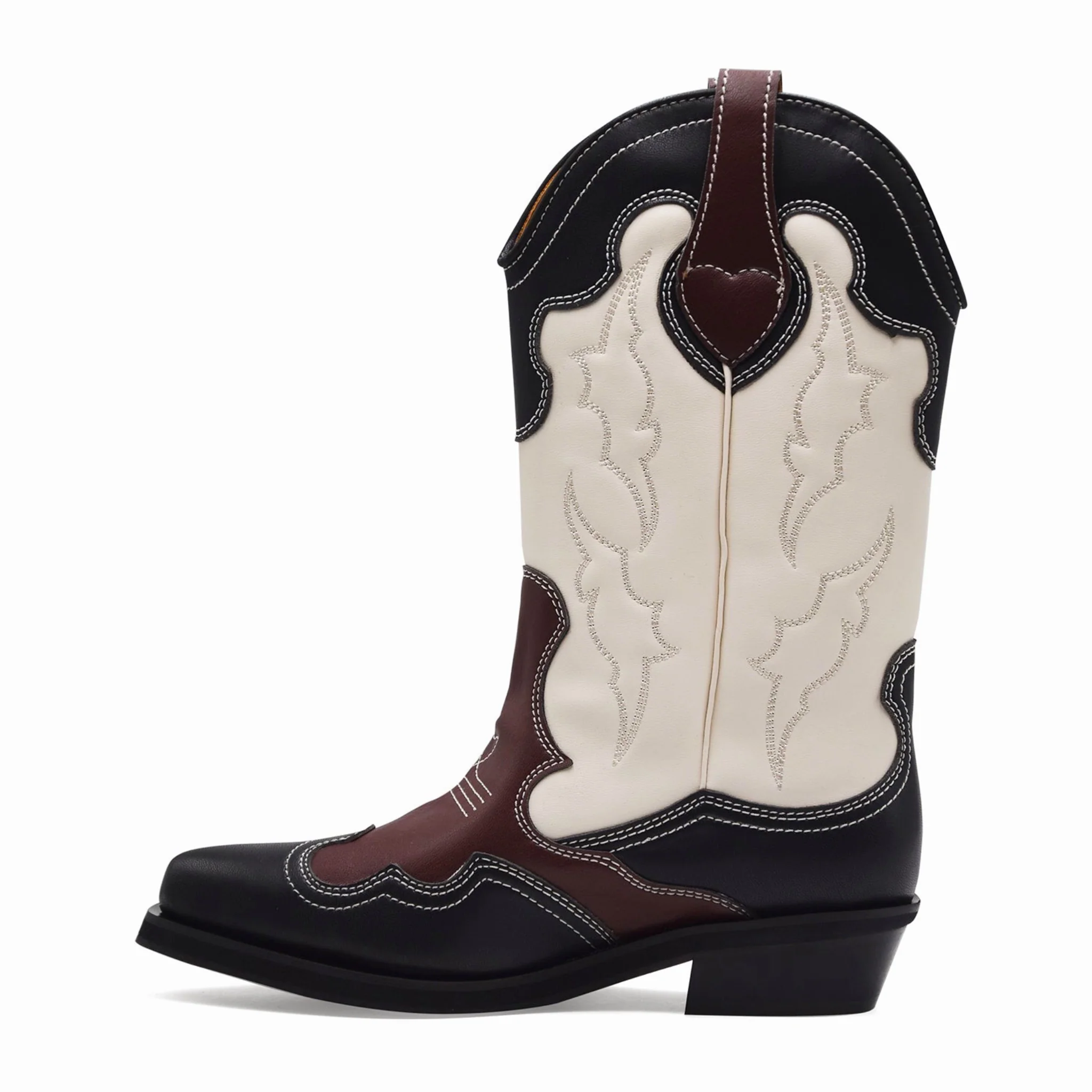 Texani Puraai Donna 7.01 Rodeo Cob Vegan Nero Marrone Bianco - Image 3