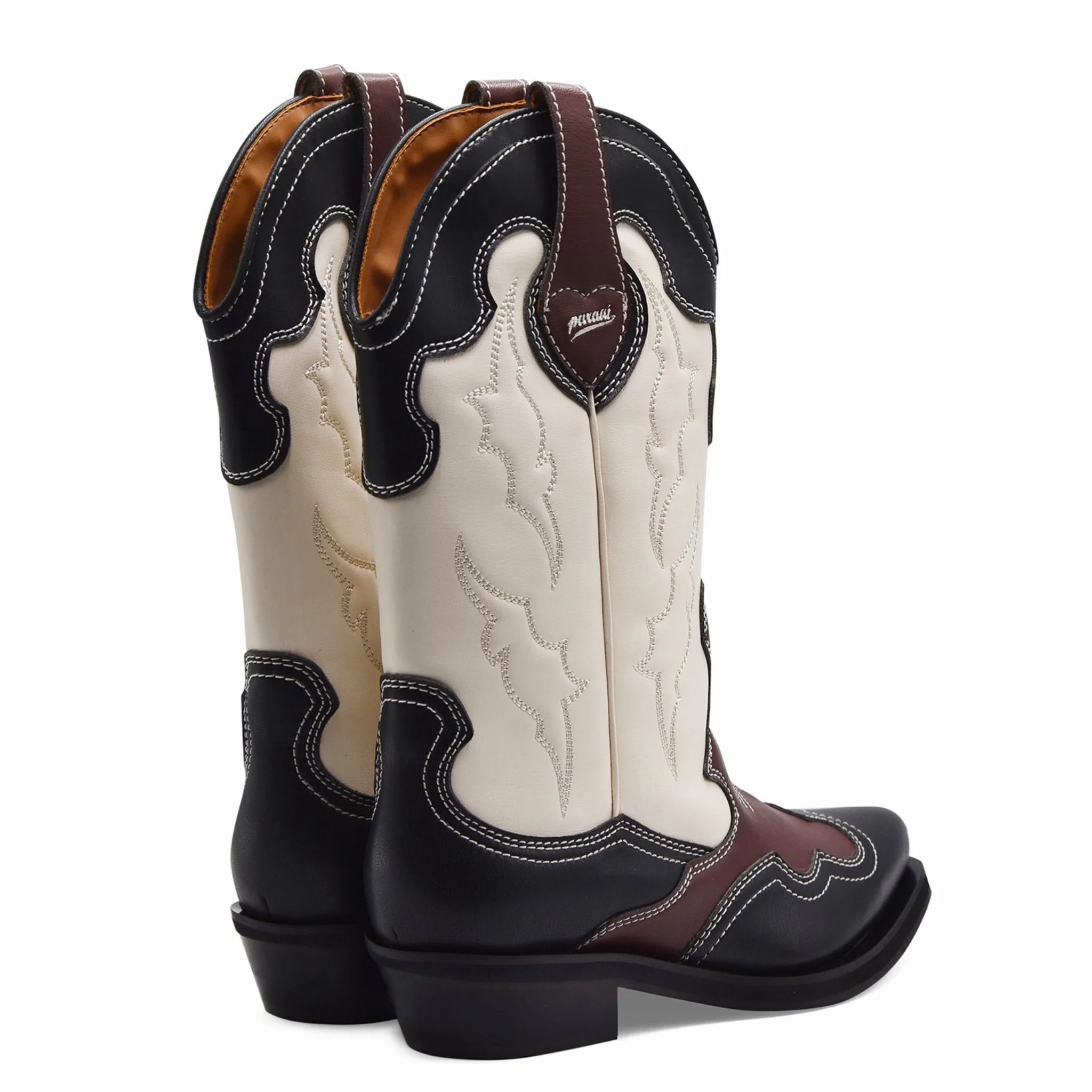 Texani Puraai Donna 7.01 Rodeo Cob Vegan Nero Marrone Bianco - Image 4