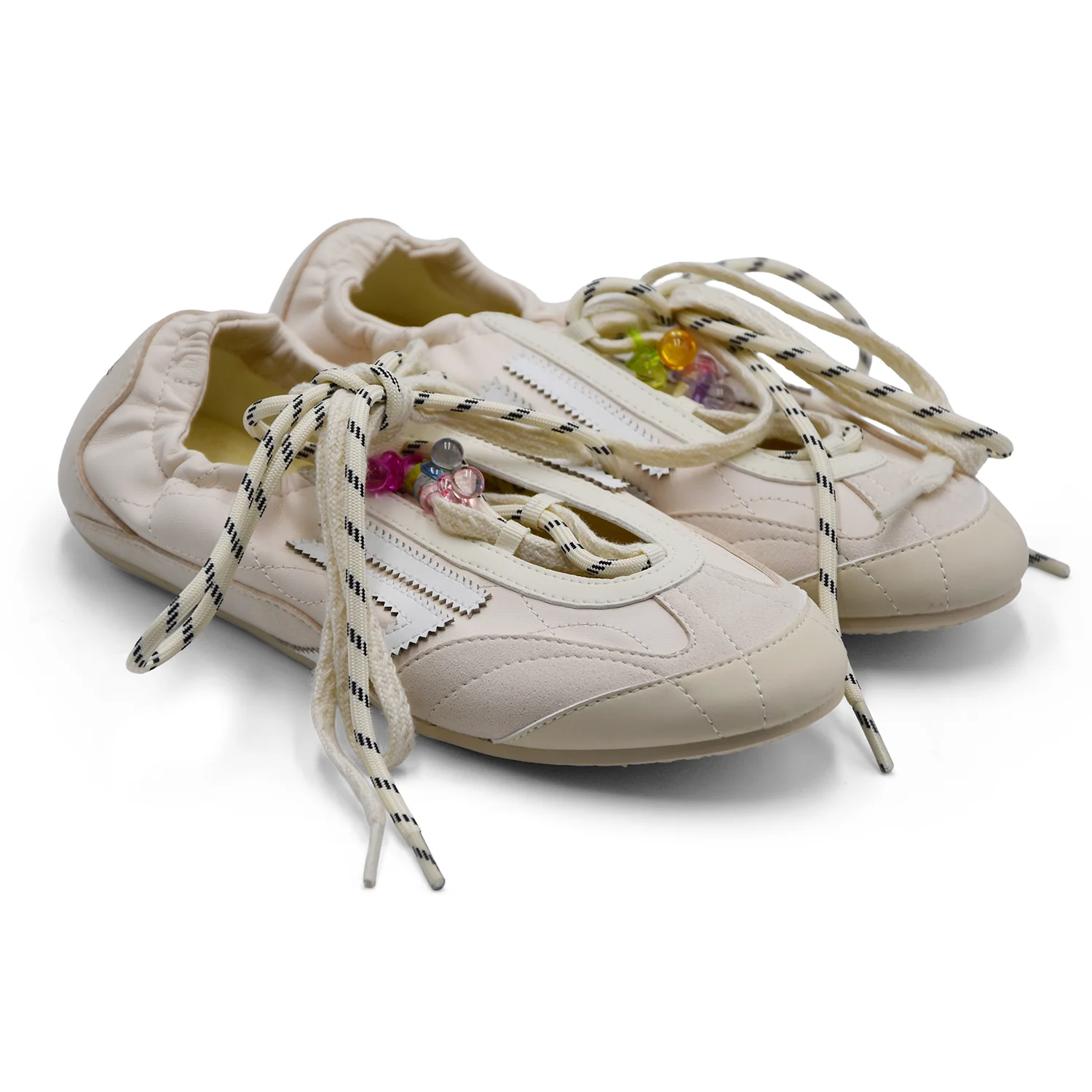 Sneakers Ballerine Puraai Donna Bianco 8.02 Lizard Lunar Silk - Image 2