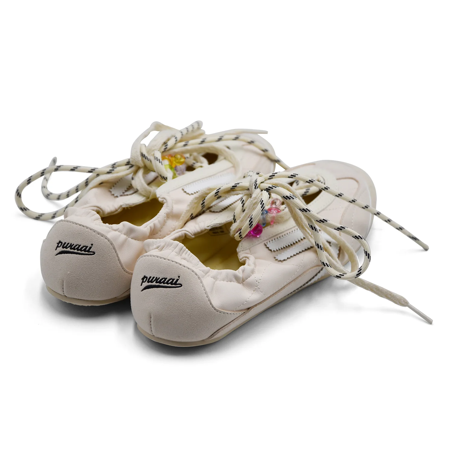 Sneakers Ballerine Puraai Donna Bianco 8.02 Lizard Lunar Silk - Image 3