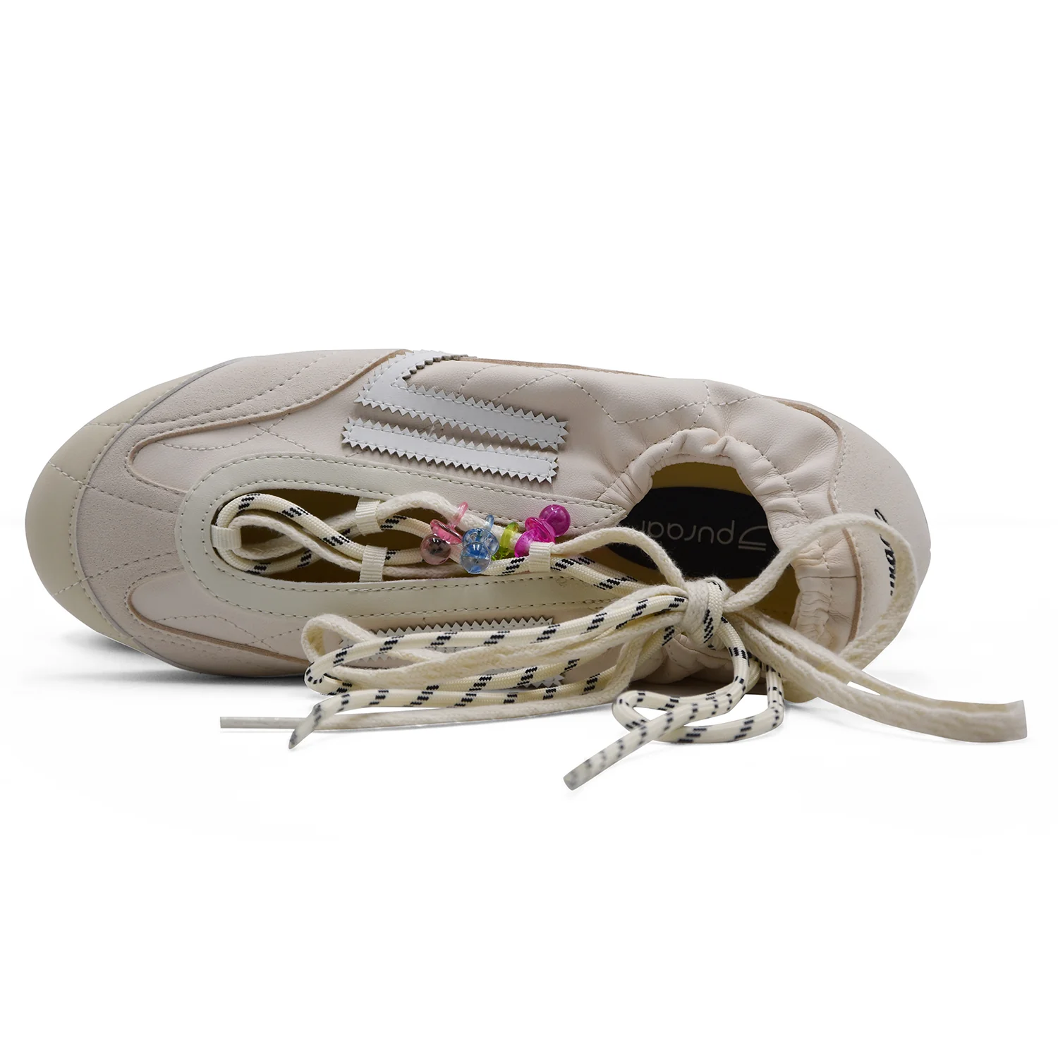 Sneakers Ballerine Puraai Donna Bianco 8.02 Lizard Lunar Silk - Image 4