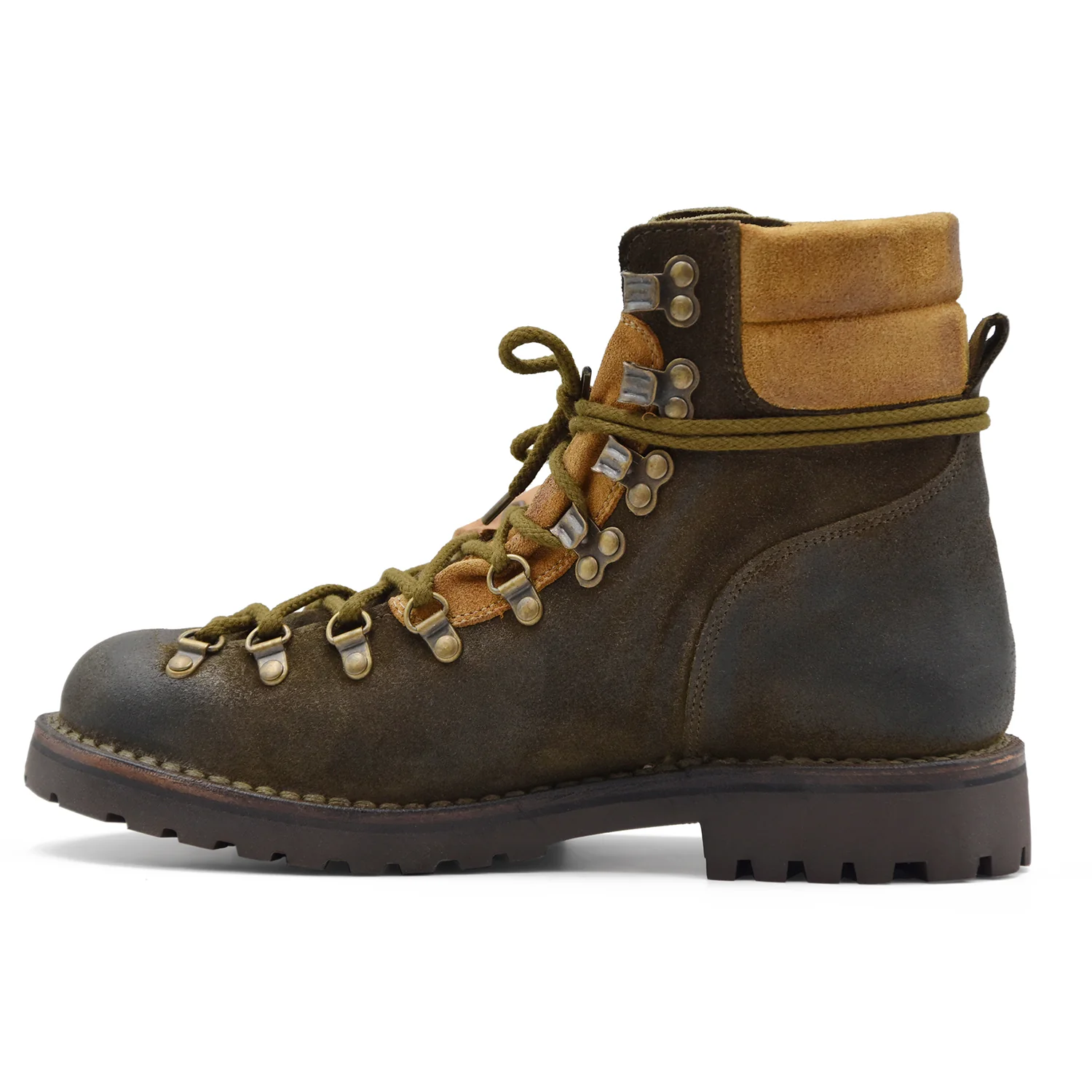 Pedula Astorflex Uomo Rockflex Vera Pelle Scamosciata Foresta - Image 3