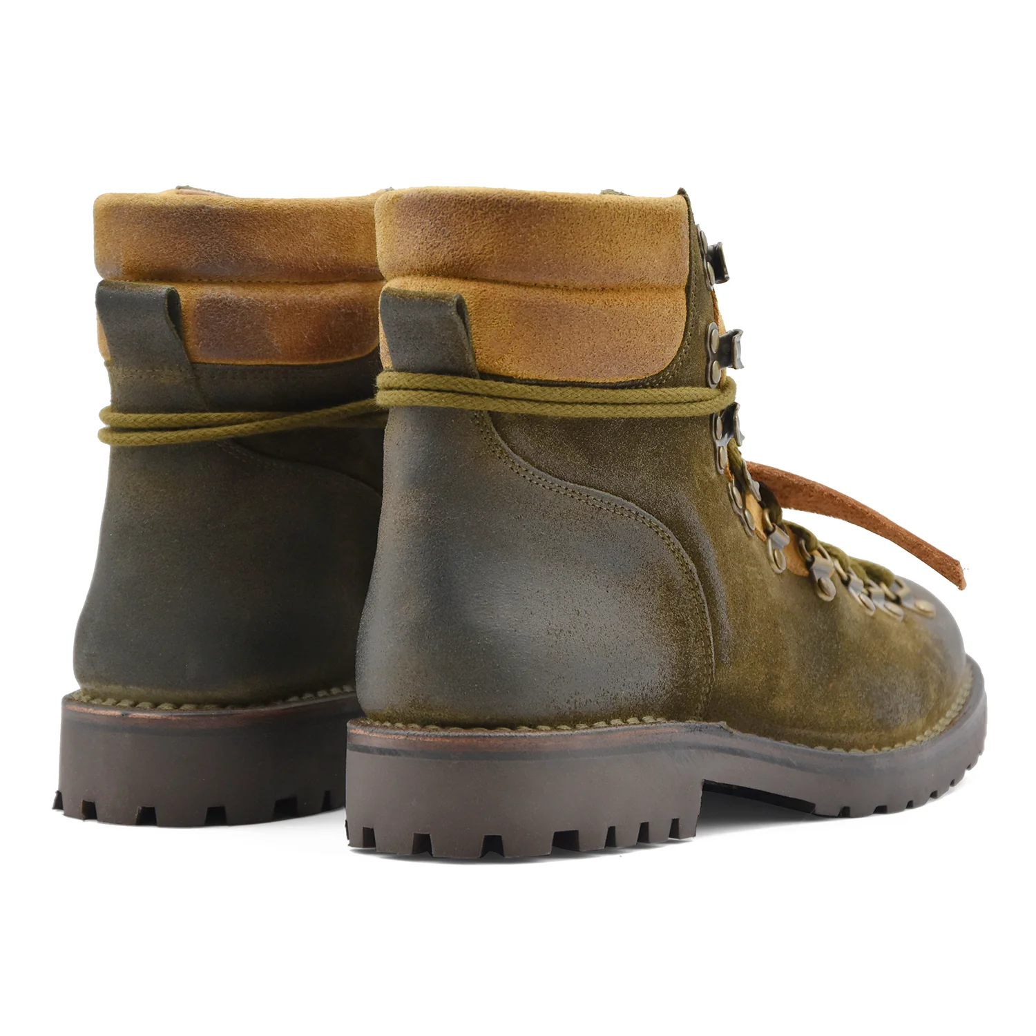 Pedula Astorflex Uomo Rockflex Vera Pelle Scamosciata Foresta - Image 4