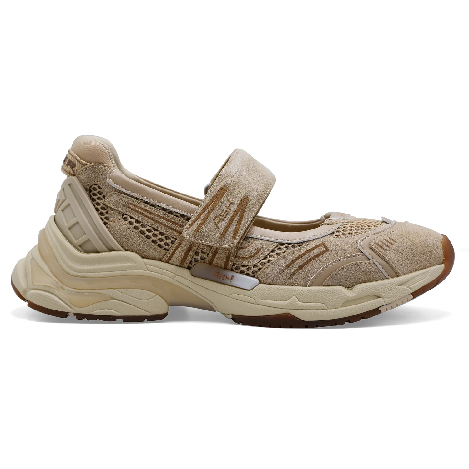 Sneakers Mary Jane Donna Ash Rolls Mesh Tecnico Cappuccino Donna