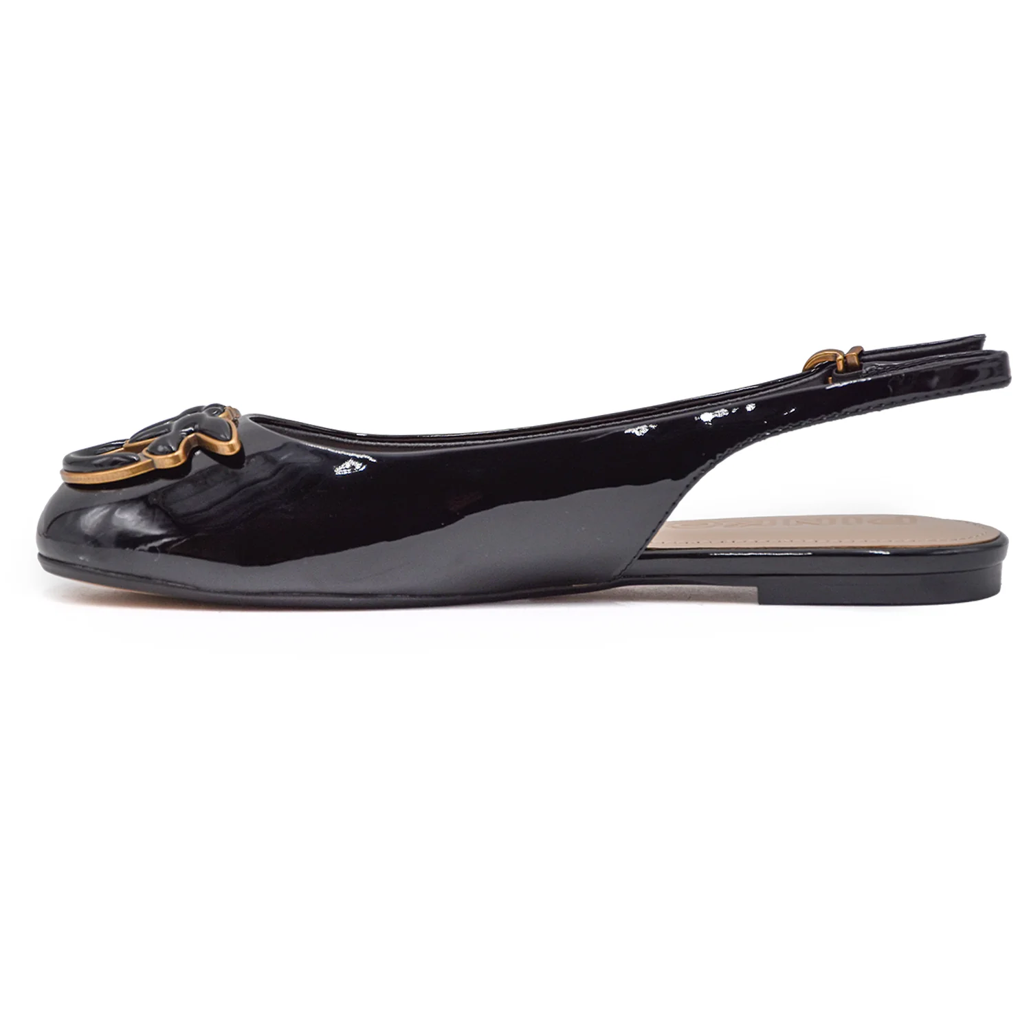 Ballerine Slingback Pinko Nero Con Logo Love Birds Donna - Image 3