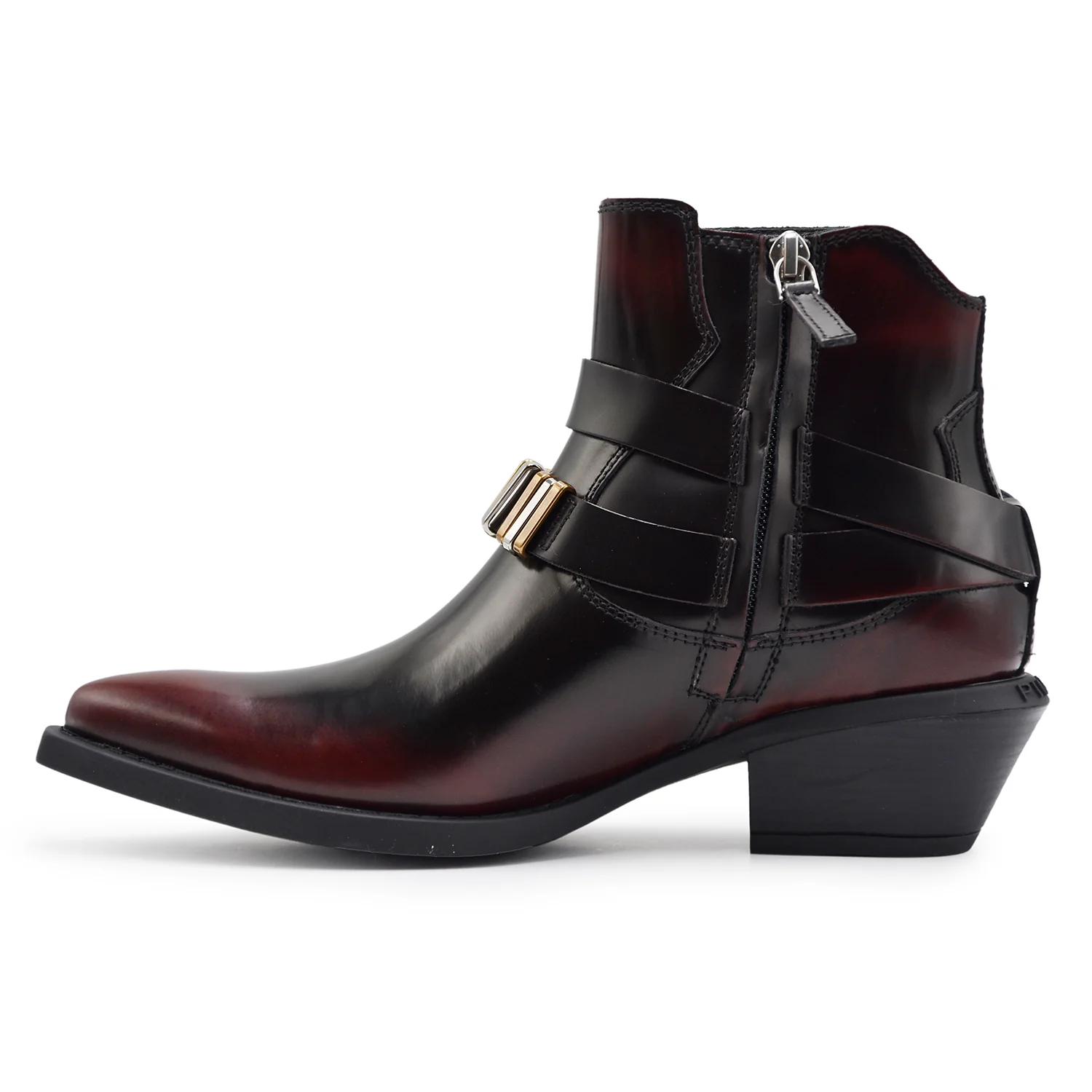 Texani Pinko Tex 13 Rosso Bordeaux Donna Con Dettagli Metallici - Image 4