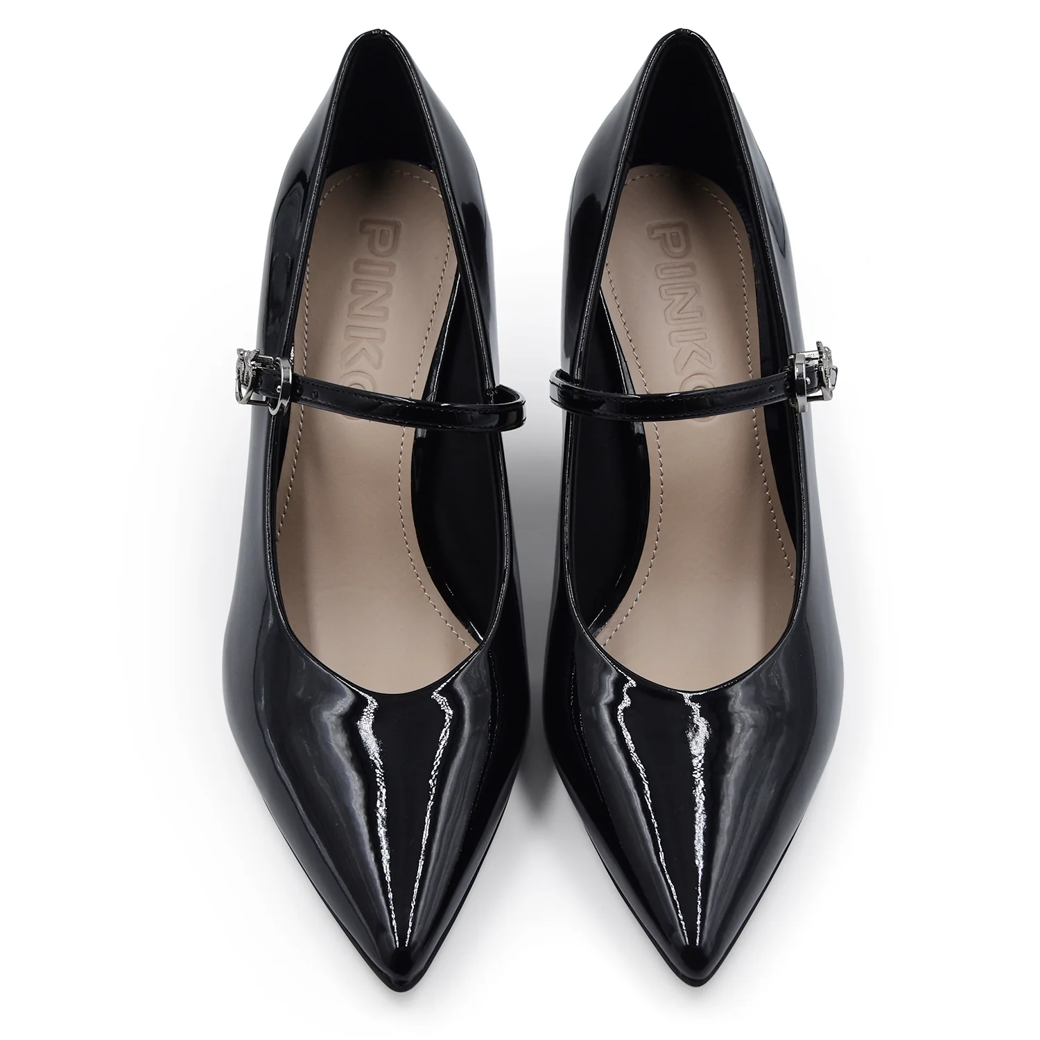 Décolleté Mary Jane Pinko Donna Viola 01 Patent Nero Con Fibbia - Image 4