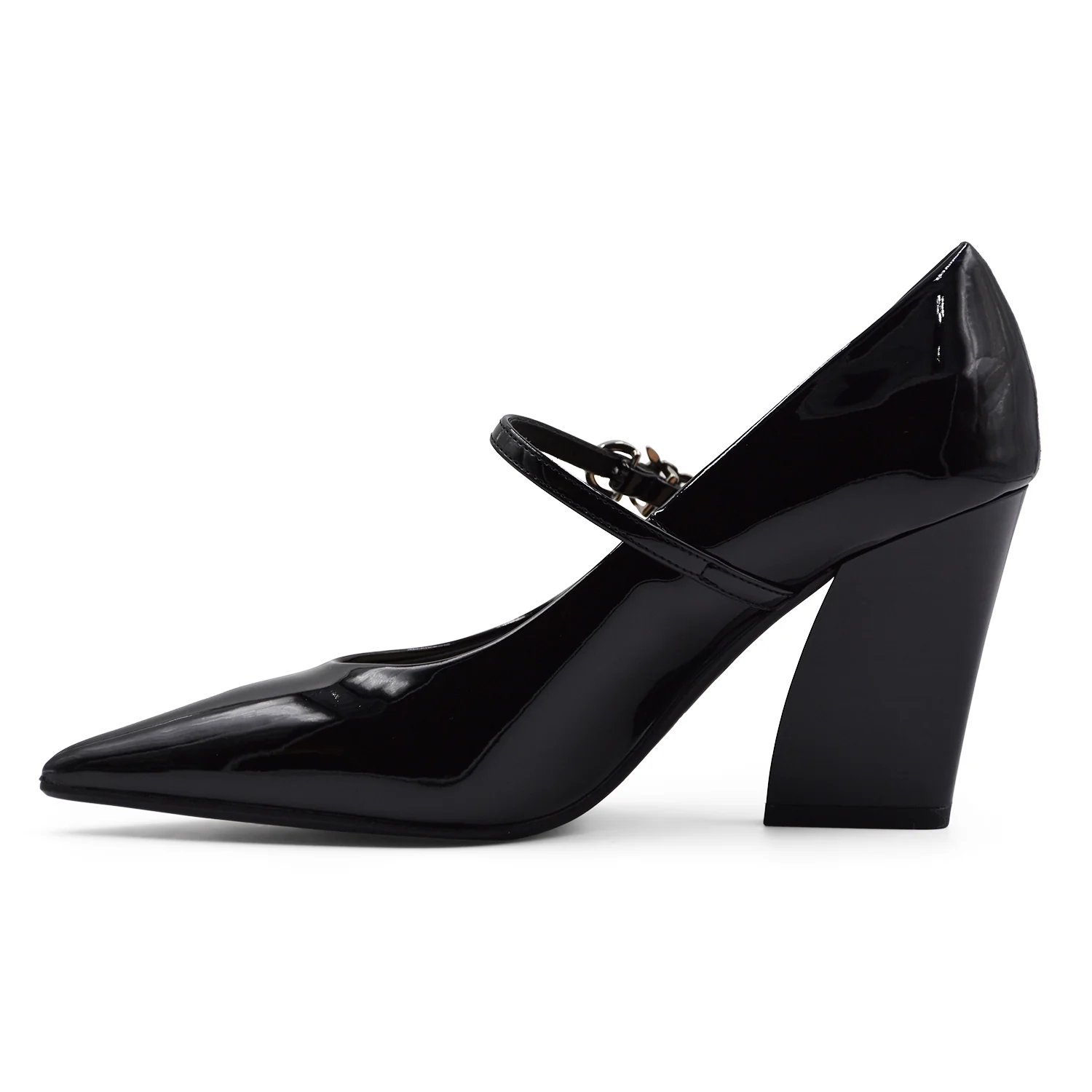 Décolleté Mary Jane Pinko Donna Viola 01 Patent Nero Con Fibbia - Image 5