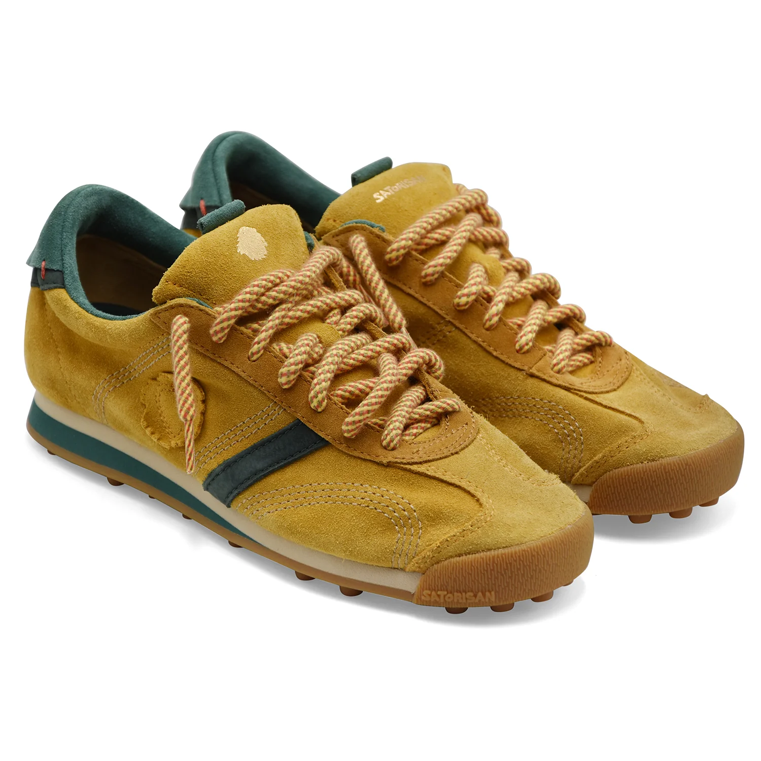 Sneakers Satorisan Uomo Stardust Pelle Scamosciata Gialla Verde - Image 2