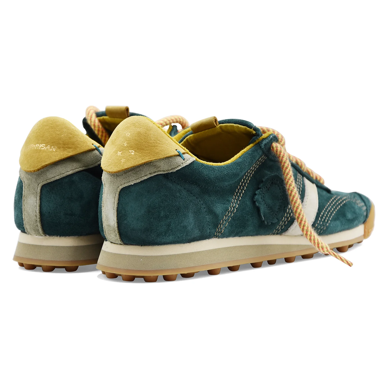 Sneakers Uomo Satorisan Stardust Vera Pelle Scamosciata Verde - Image 5
