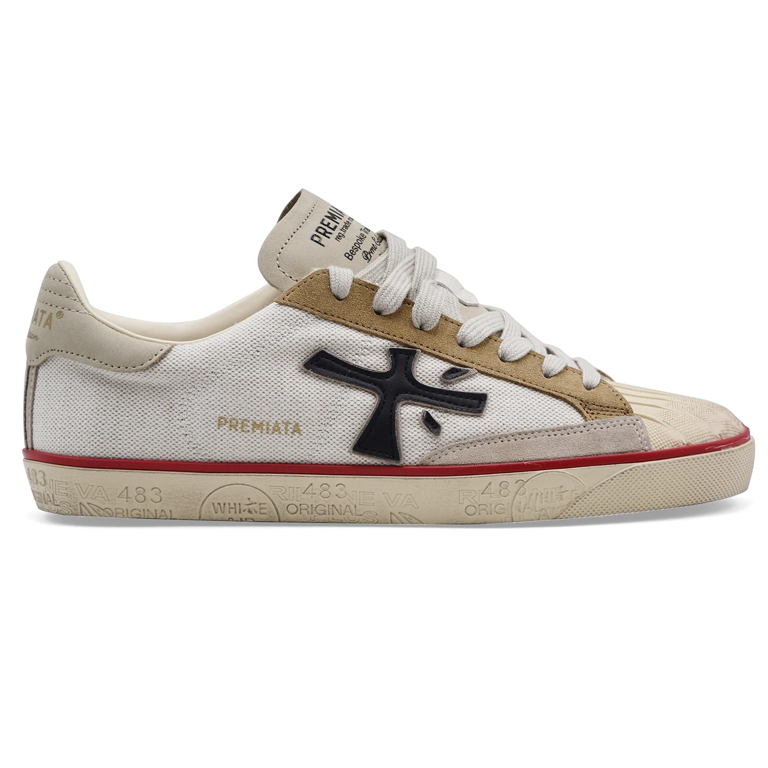 Sneakers Uomo Premiata Steven 8052 Off White Look Streetwear