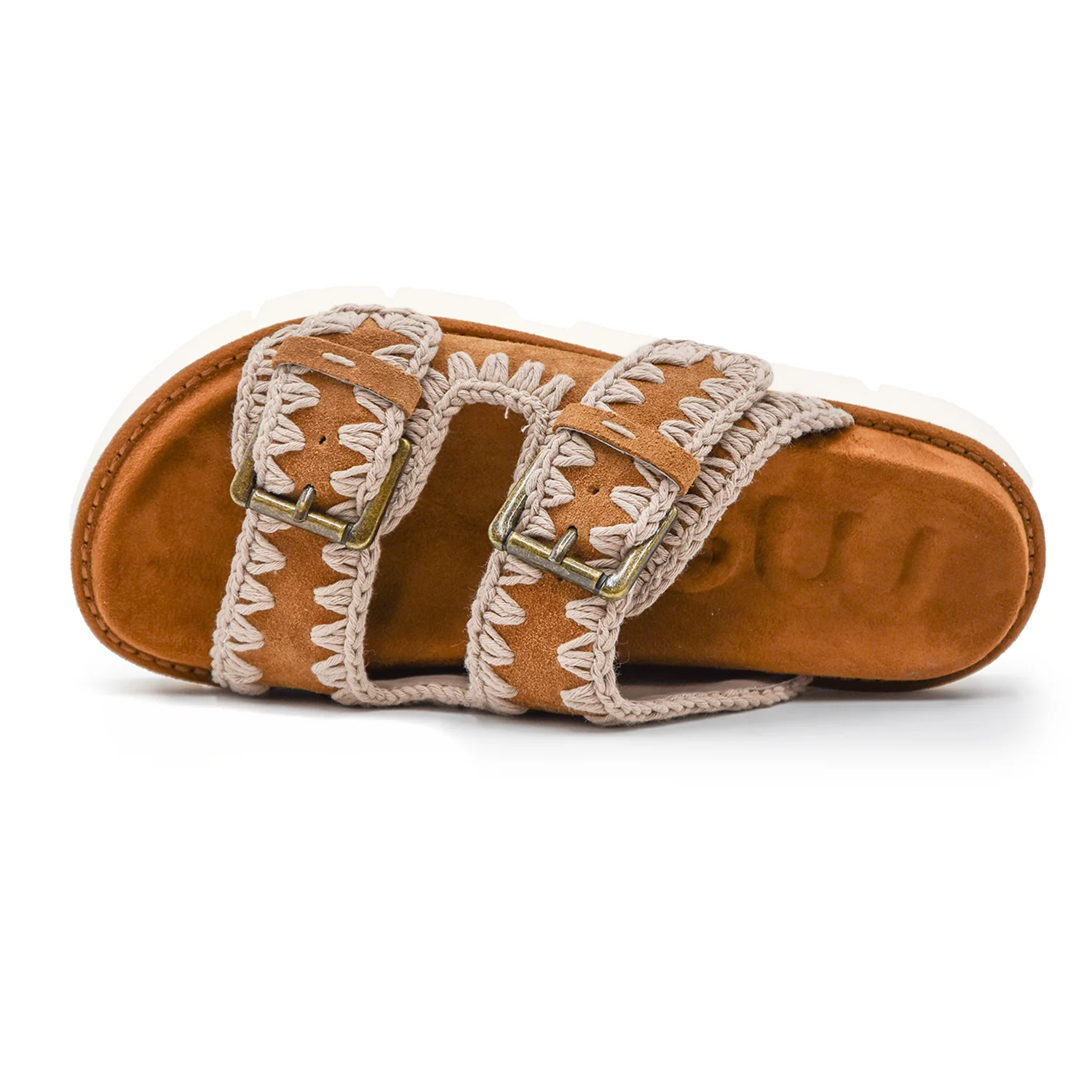 Sandali Mou Bio Donna In Pelle Scamosciata Cognac Stile Audace - Image 3