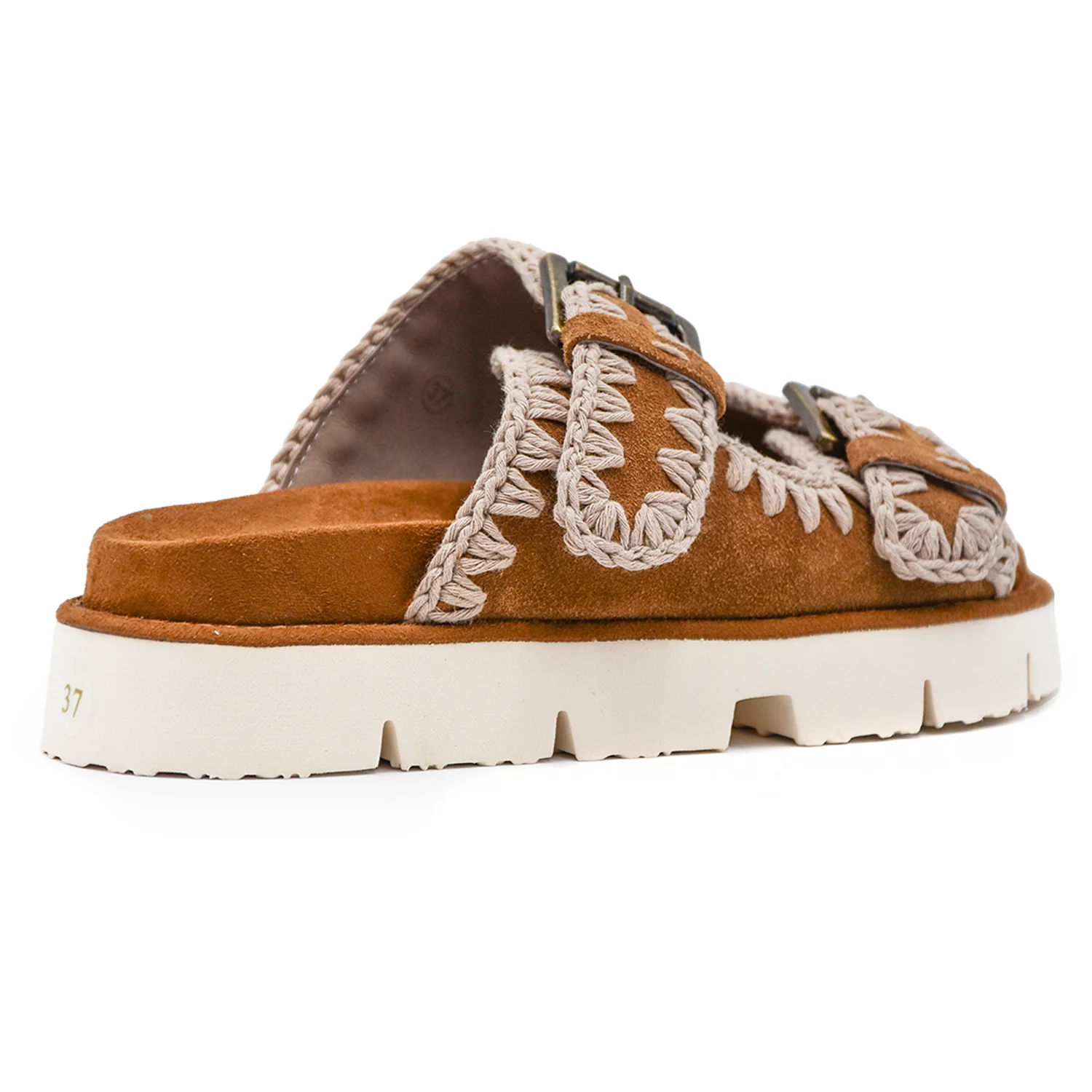 Sandali Mou Bio Donna In Pelle Scamosciata Cognac Stile Audace - Image 4