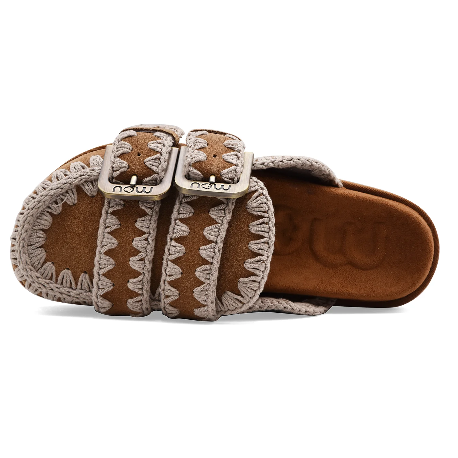 Sabot Donna Mou Low Bio Two Buckles In Cognac Casual Ricercato - Image 3
