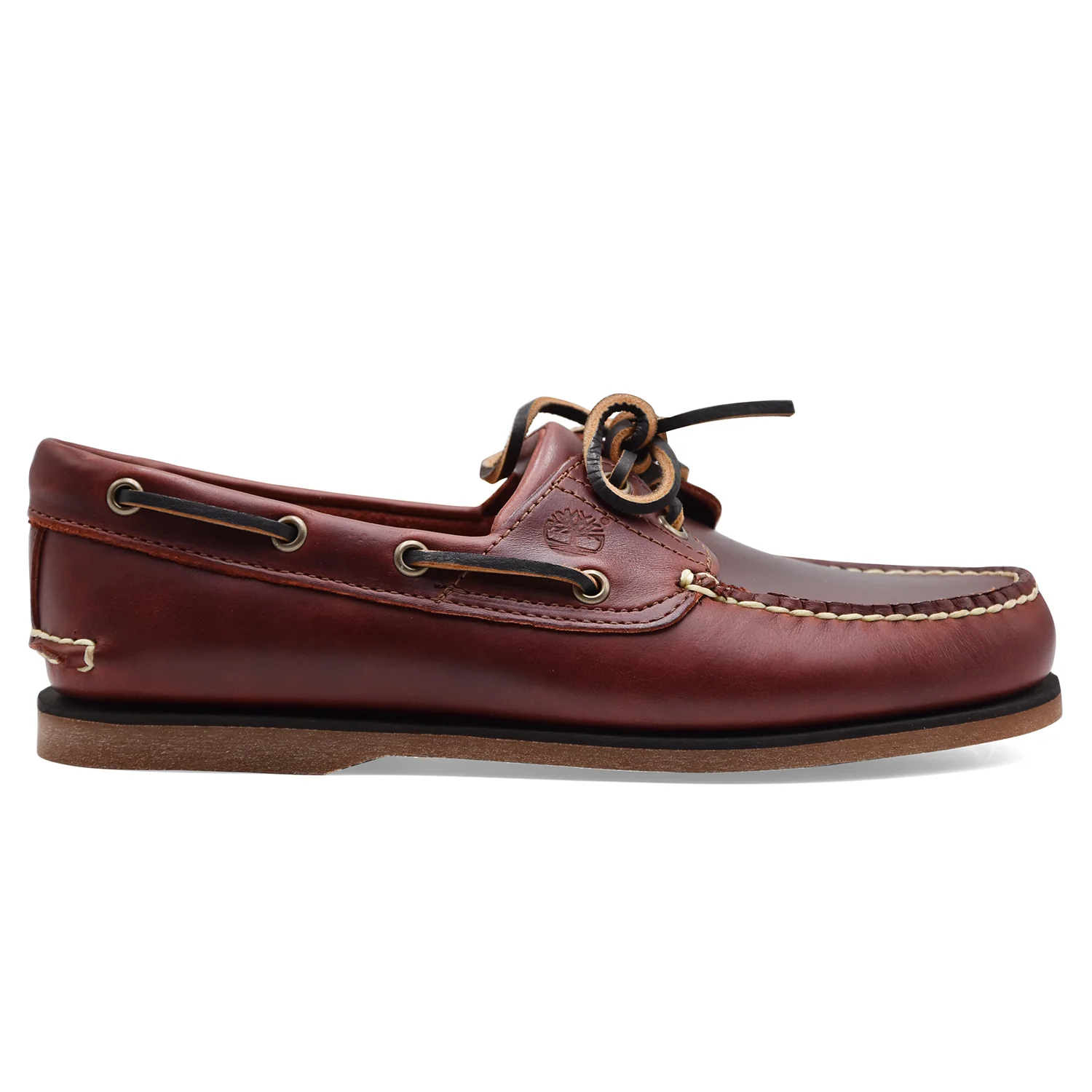 Timberland Scarpe Da Barca Uomo Vera Pelle Color Cuoio Iconico
