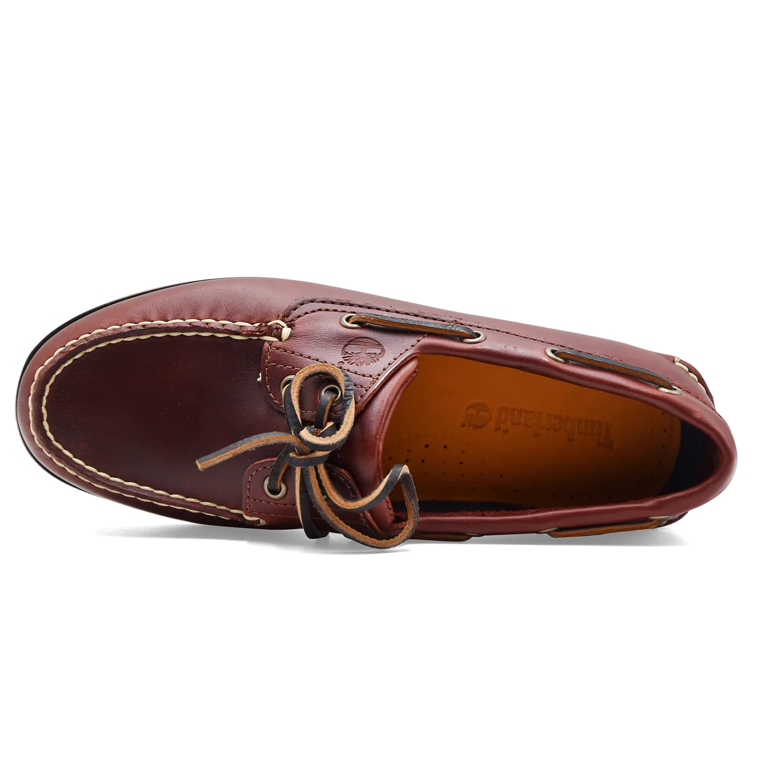 Timberland Scarpe Da Barca Uomo Vera Pelle Color Cuoio Iconico - Image 3