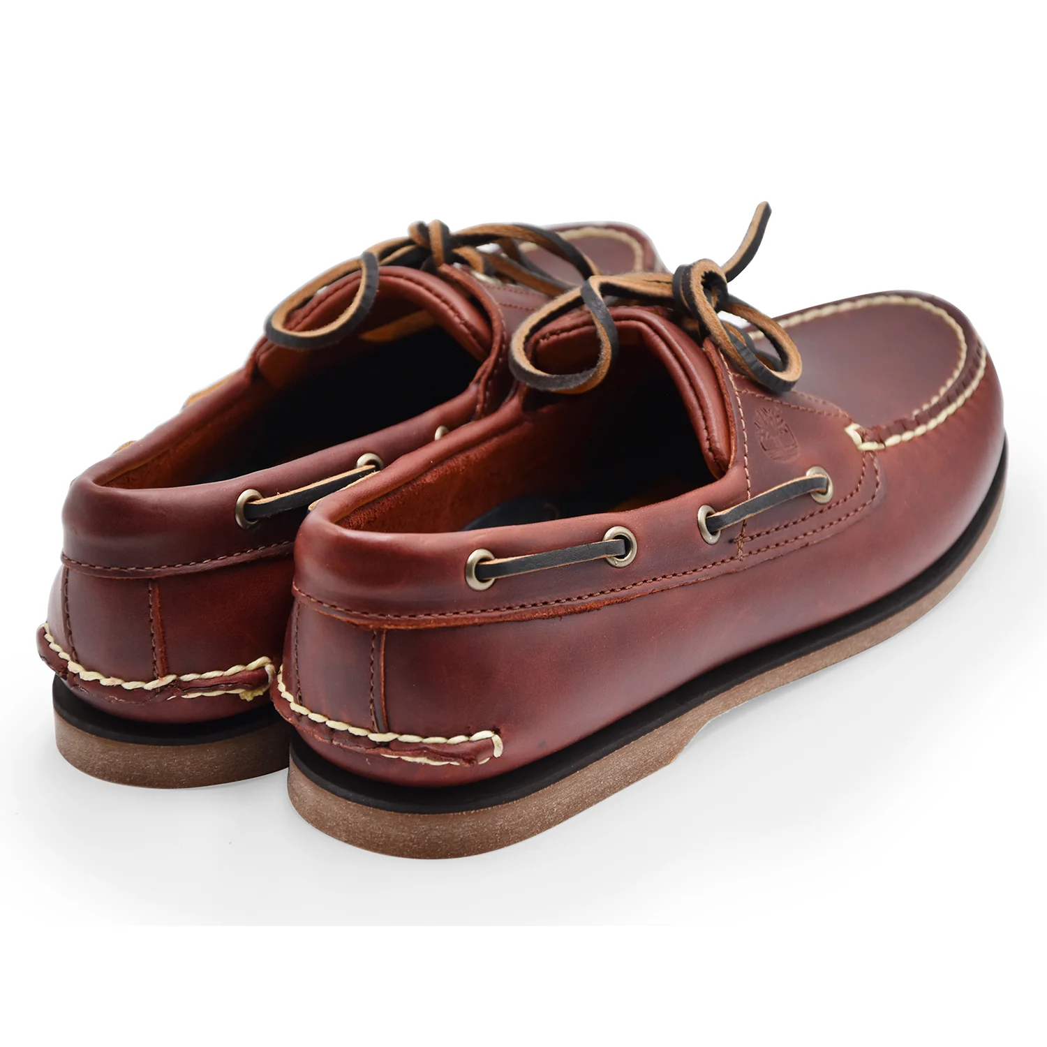 Timberland Scarpe Da Barca Uomo Vera Pelle Color Cuoio Iconico - Image 5