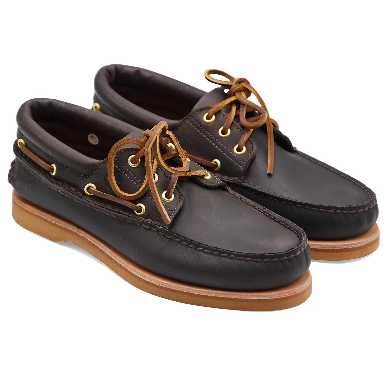 Scarpe Da Barca Timberland Uomo Pelle Marrone Con Suola Vibram - Image 2