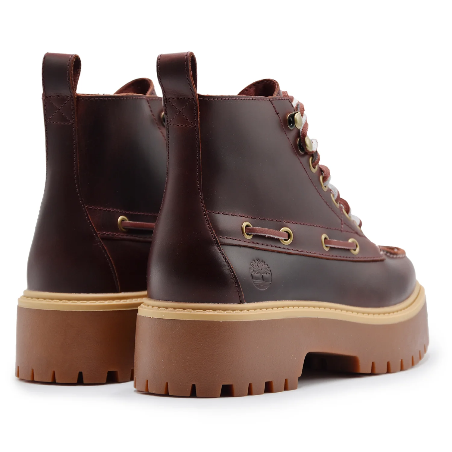 Timberland Donna Stivaletti Stone Street Sfrangiati Burgundy - Image 3