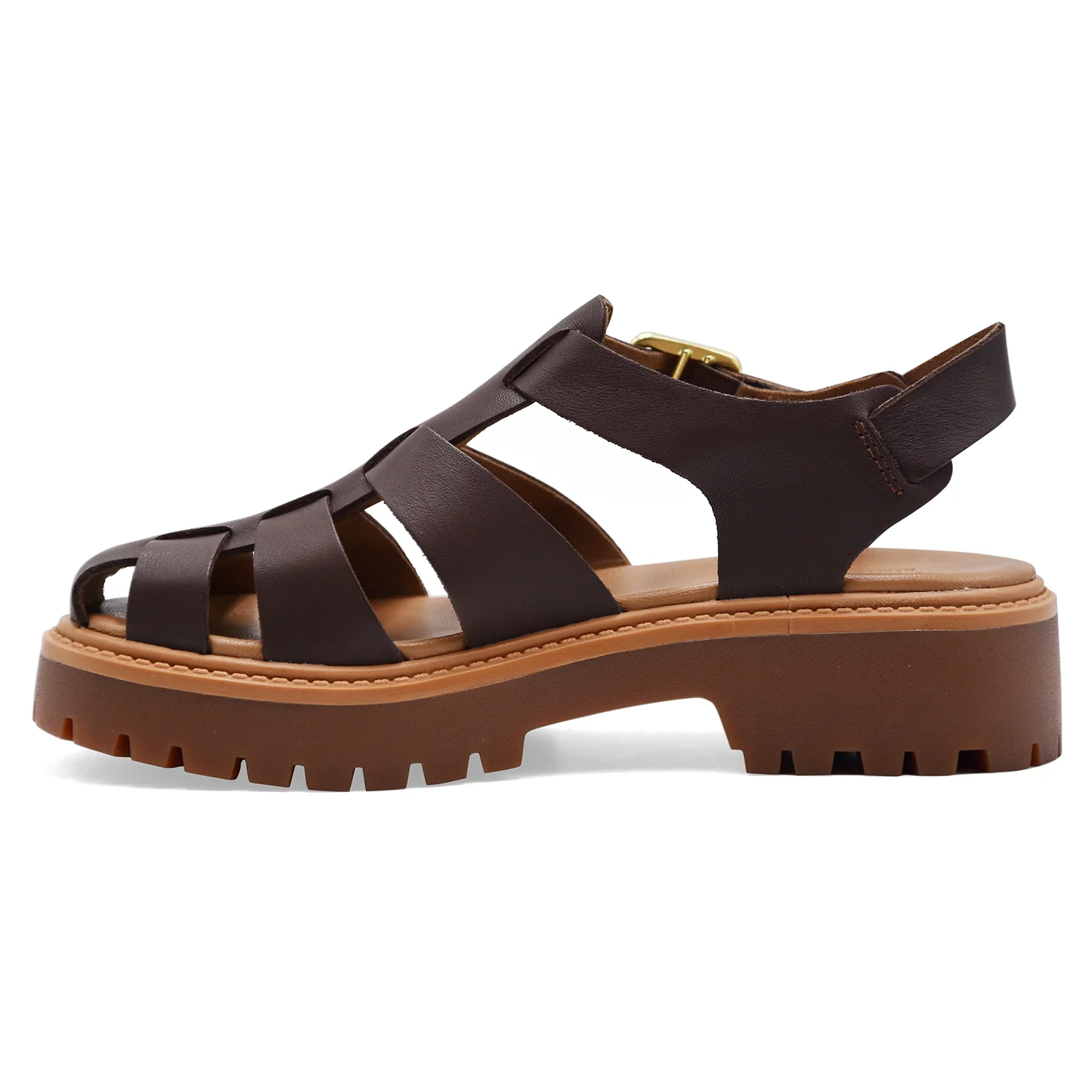 Sandali Timberland Stone Street Fisherman Donna Marrone Dark - Image 3