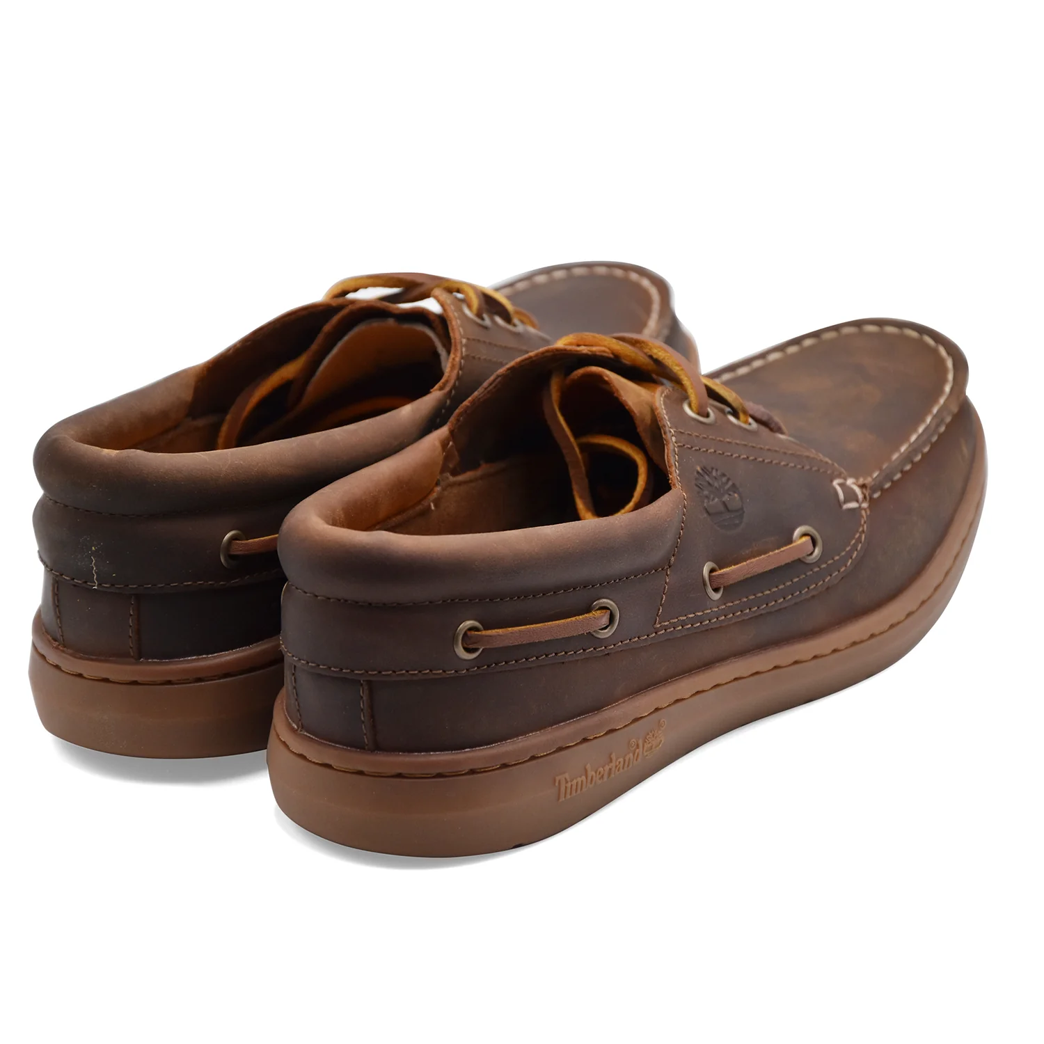Timberland Uomo Scarpe Da Barca Pelle Marrone In Nubuck Oleato - Image 5