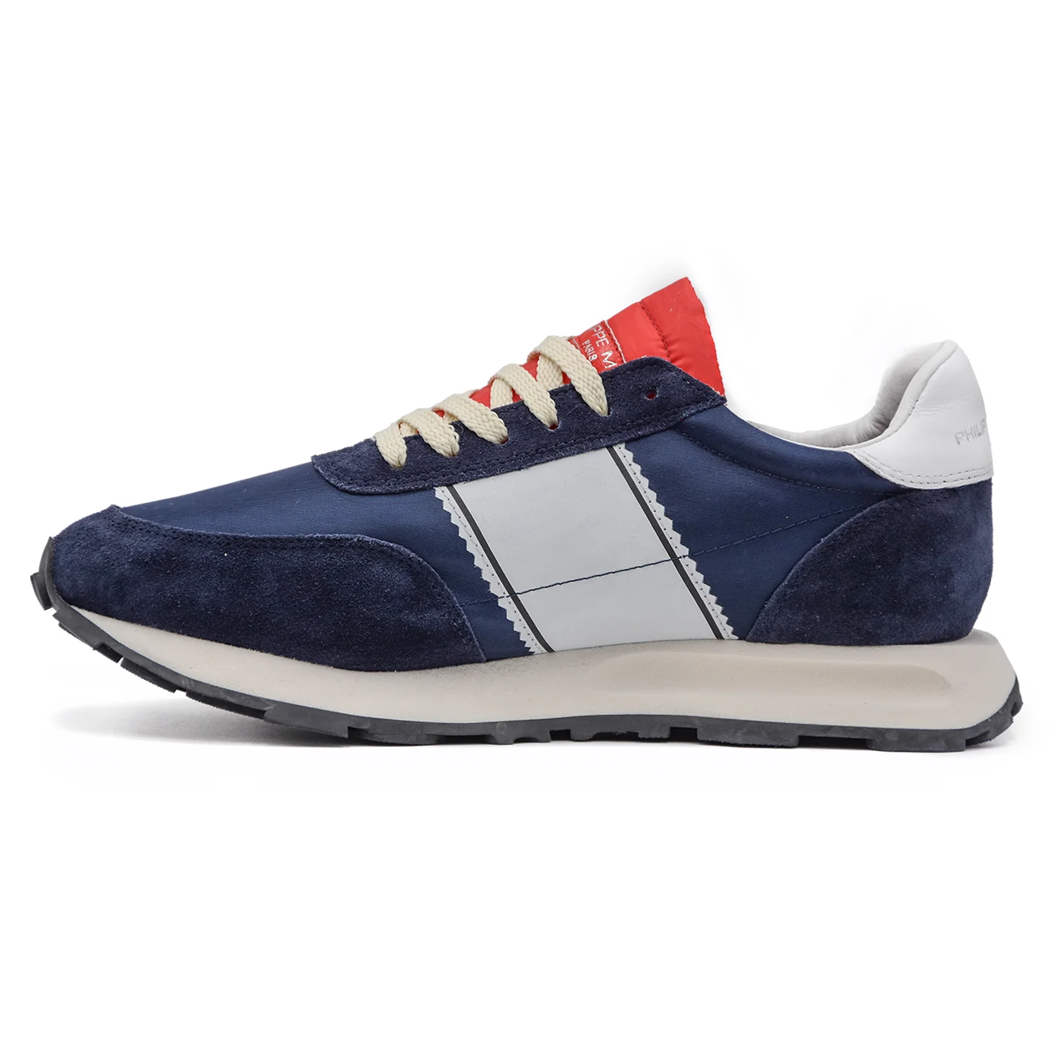Philippe Model Sneakers Uomo Dalle Finiture Dermosaldate Blu - Image 3
