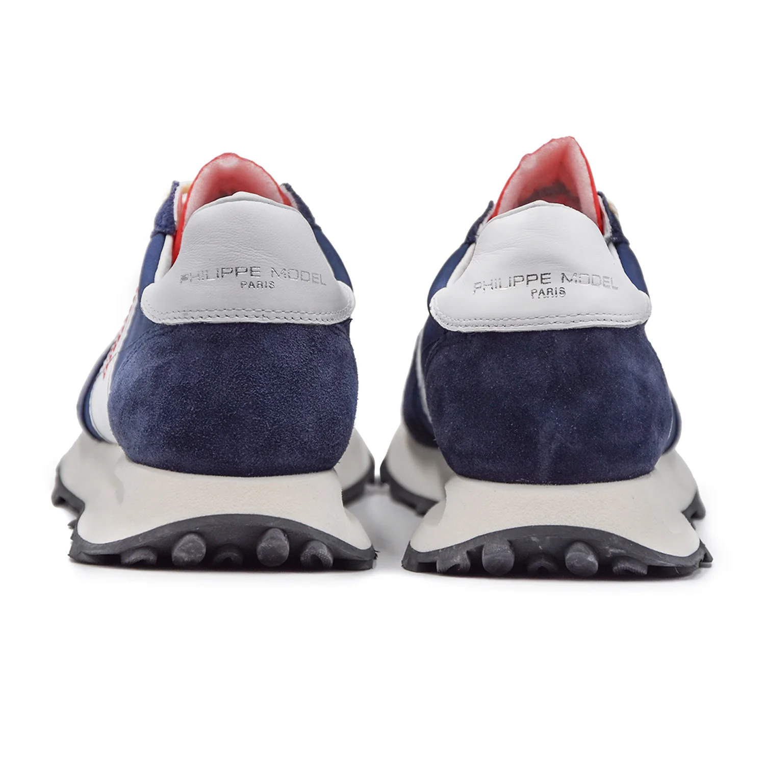 Philippe Model Sneakers Uomo Dalle Finiture Dermosaldate Blu - Image 4