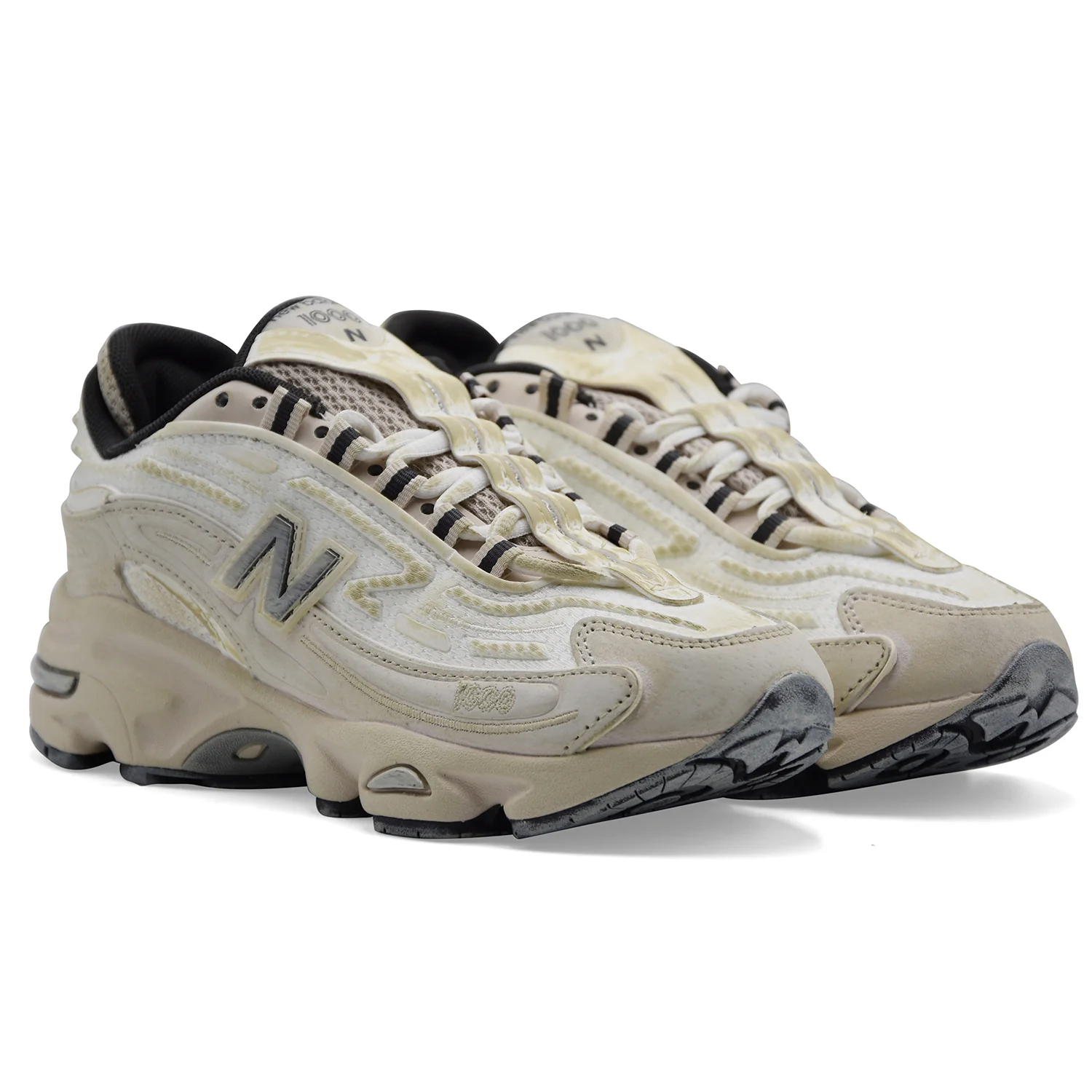 Sneakers New Balance 1000 Donna Bianco Mesh Timberwolf Sea Salt - Image 2
