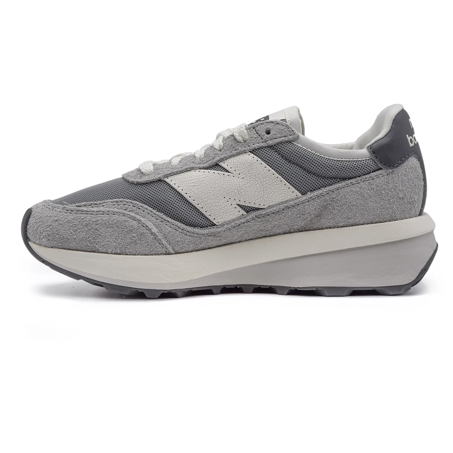 New Balance Sneakers U370 Grigio Donna Con Maxi Logo A Contrasto - Image 3
