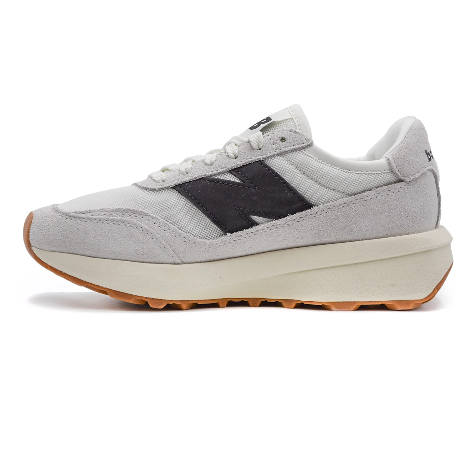 Sneakers New Balance U370 Bianco Suola Leggermente Rialzata Donna - Image 3