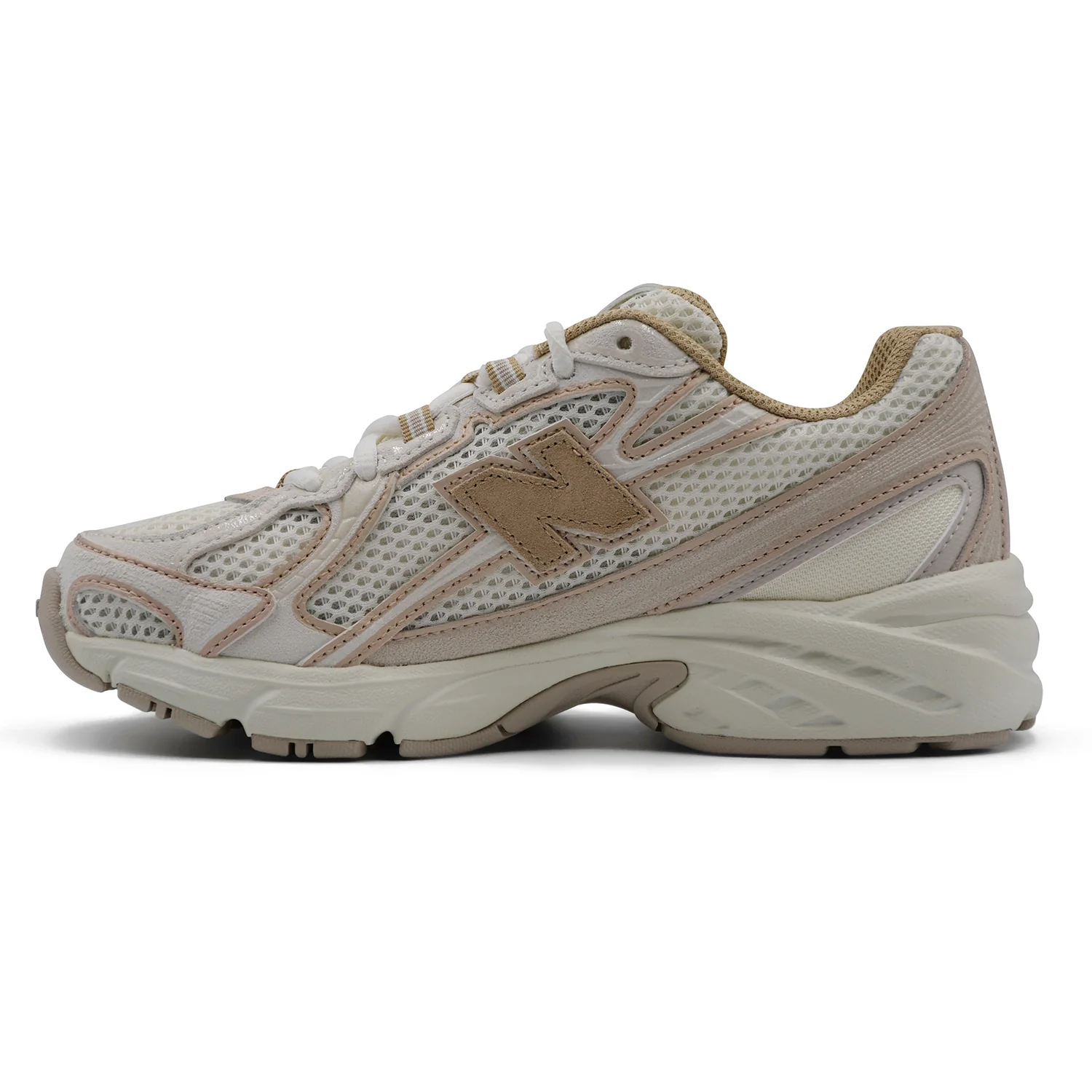 Sneakers New Balance 740 Donna Suede Mesh Beige Suola ABZORB - Image 3