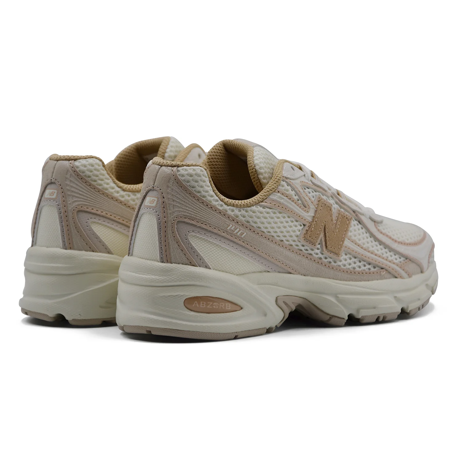 Sneakers New Balance 740 Donna Suede Mesh Beige Suola ABZORB - Image 4