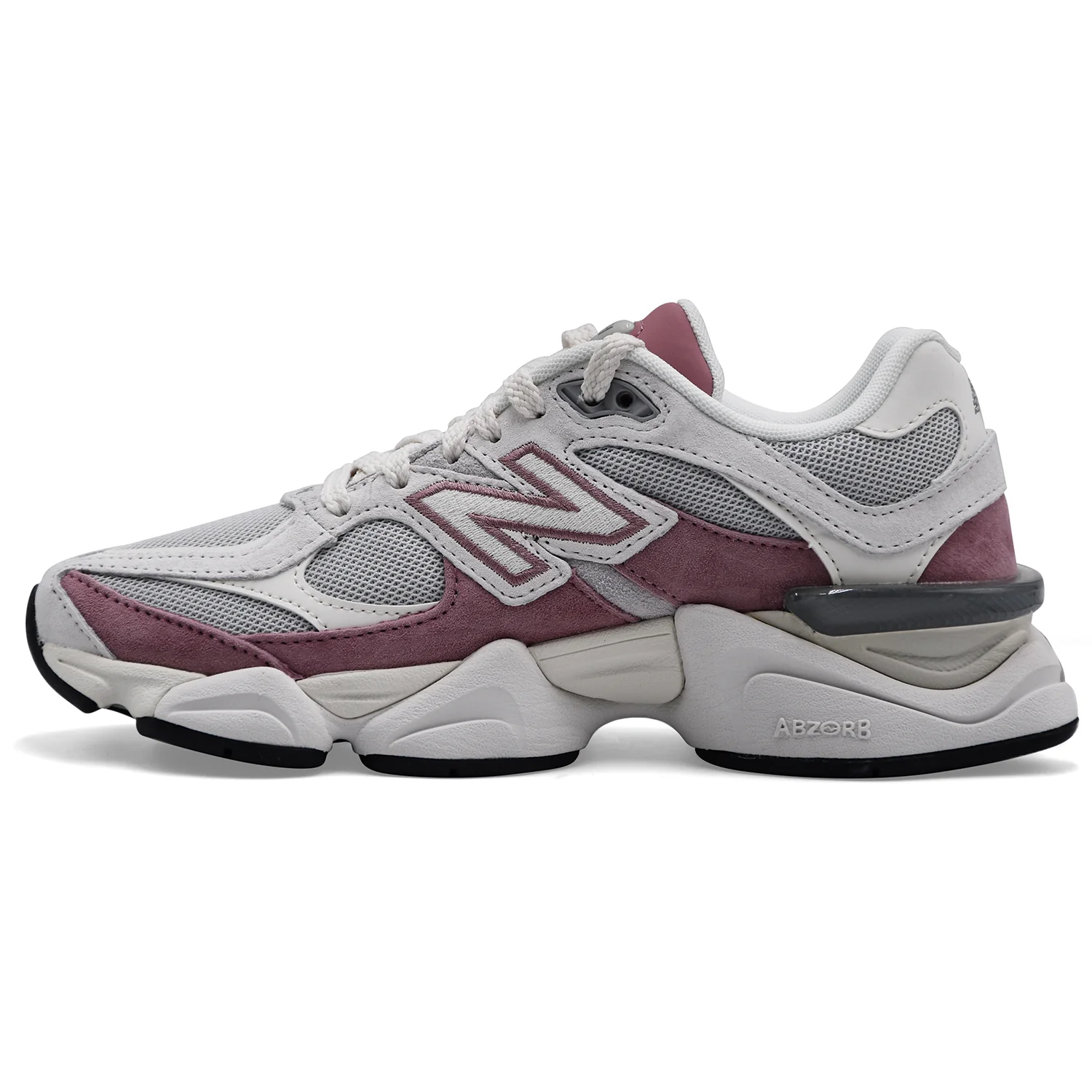 Sneakers New Balance U906040V Donna Mesh Suede Bianco Rosewood - Image 4